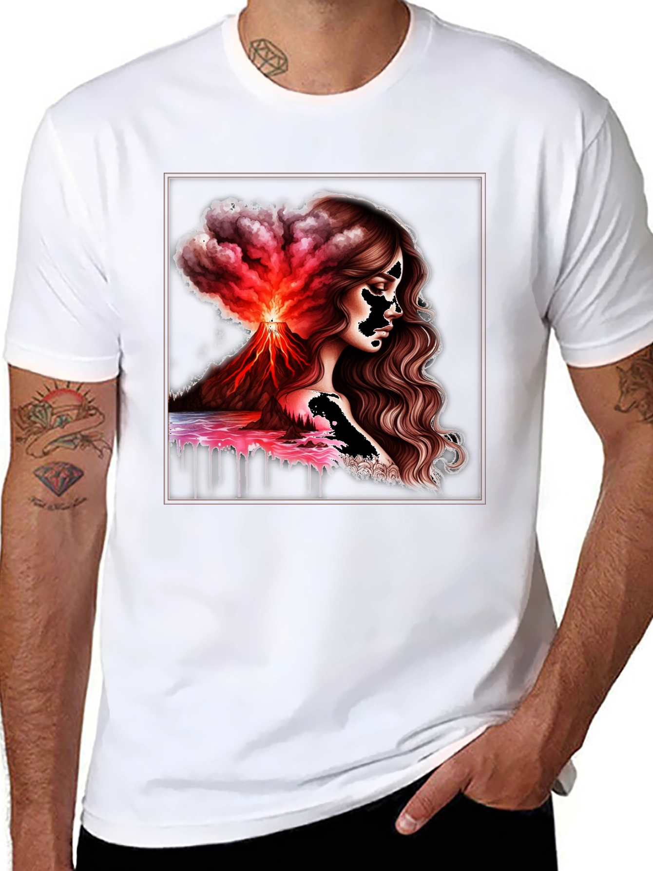Volcanic Goddess Graphic Tee - Black