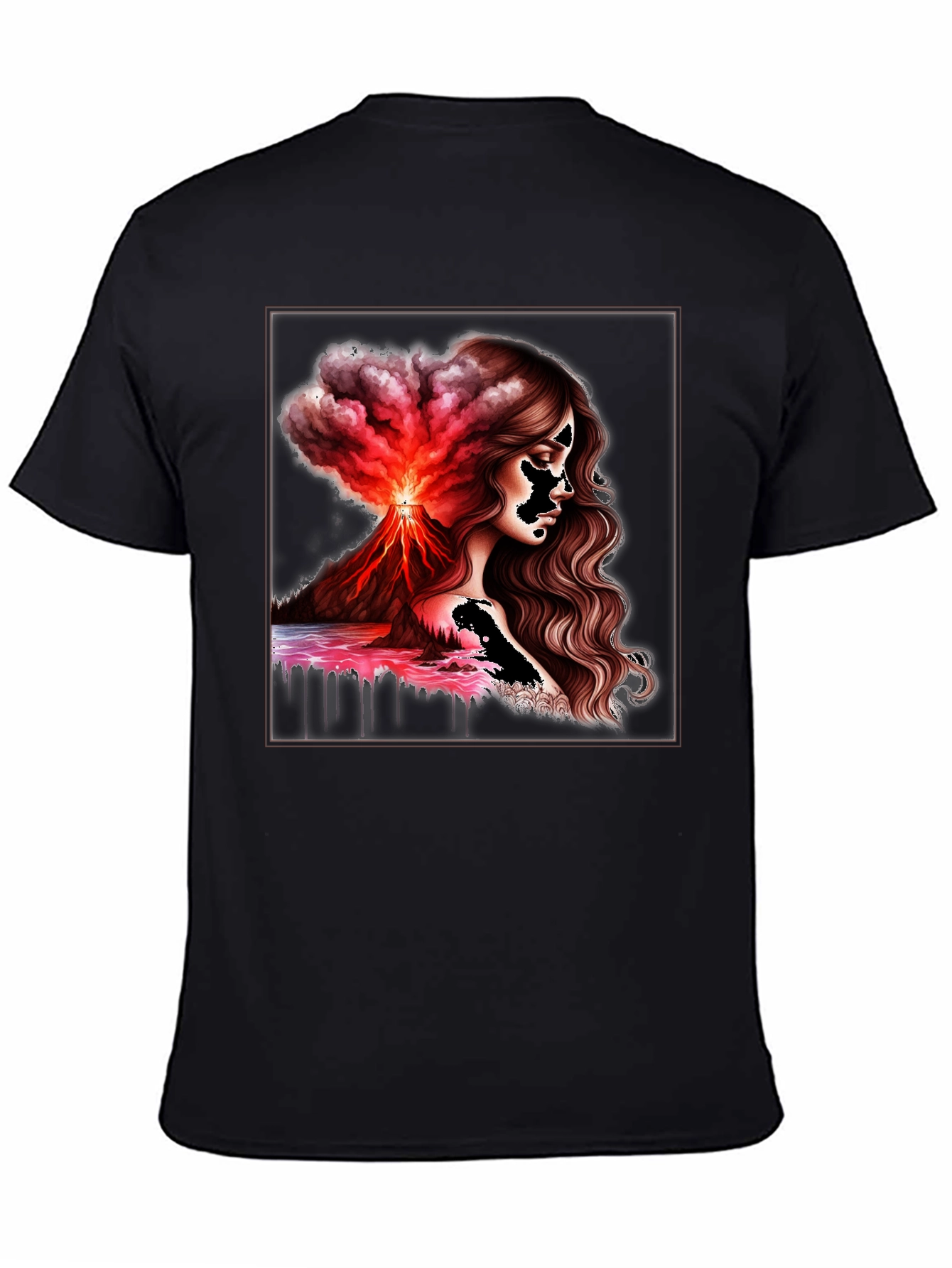 Volcanic Goddess Graphic Tee - Black
