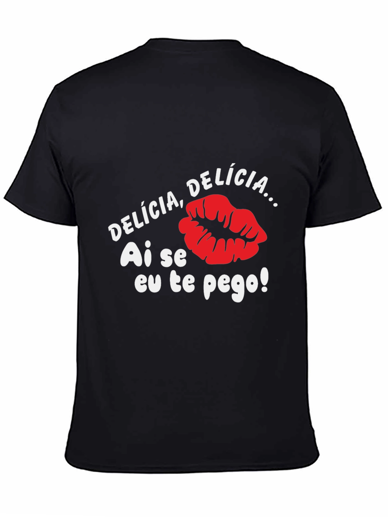 Delicia Lips Black T-Shirt