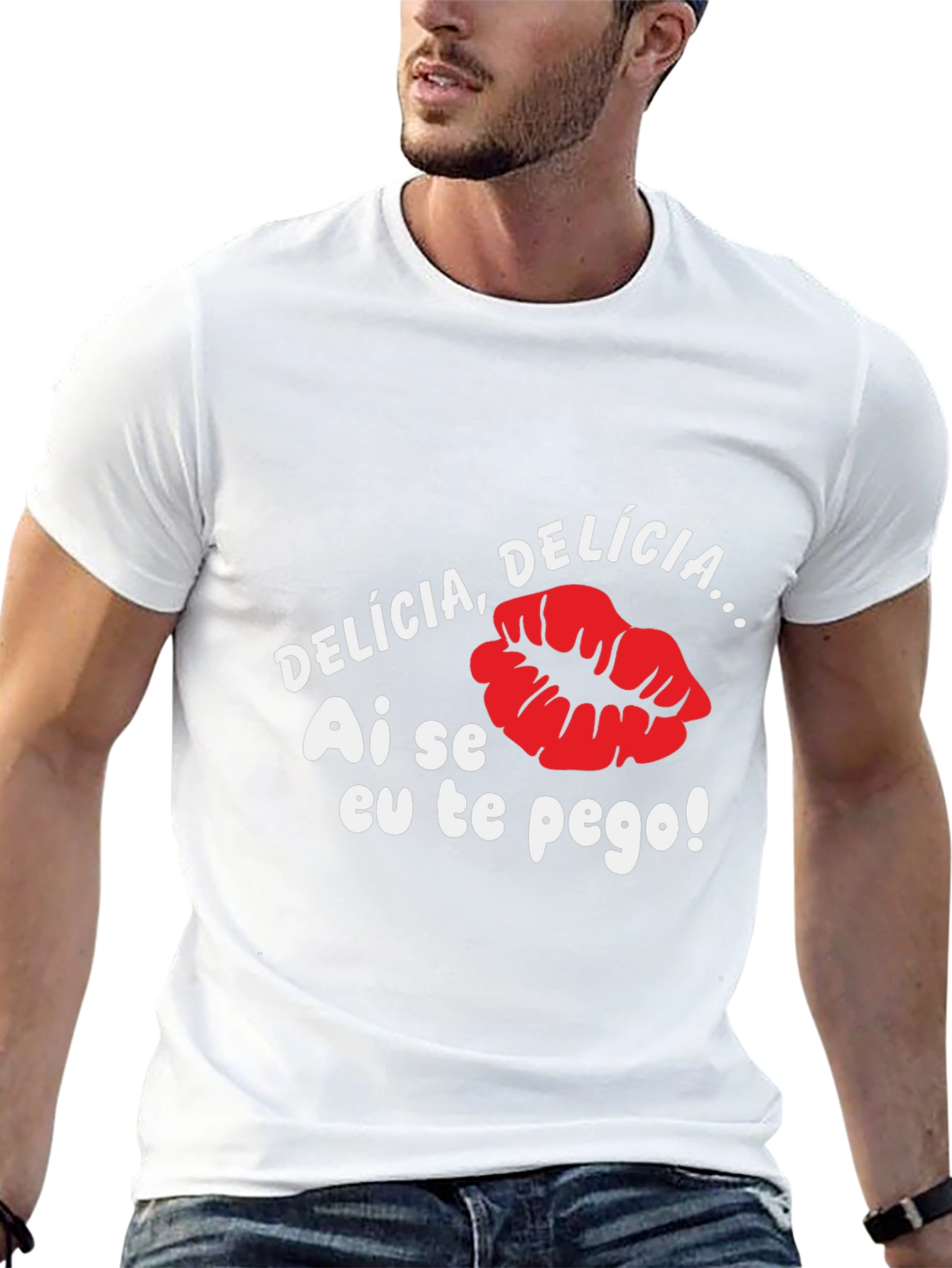 Delicia Lips Black T-Shirt
