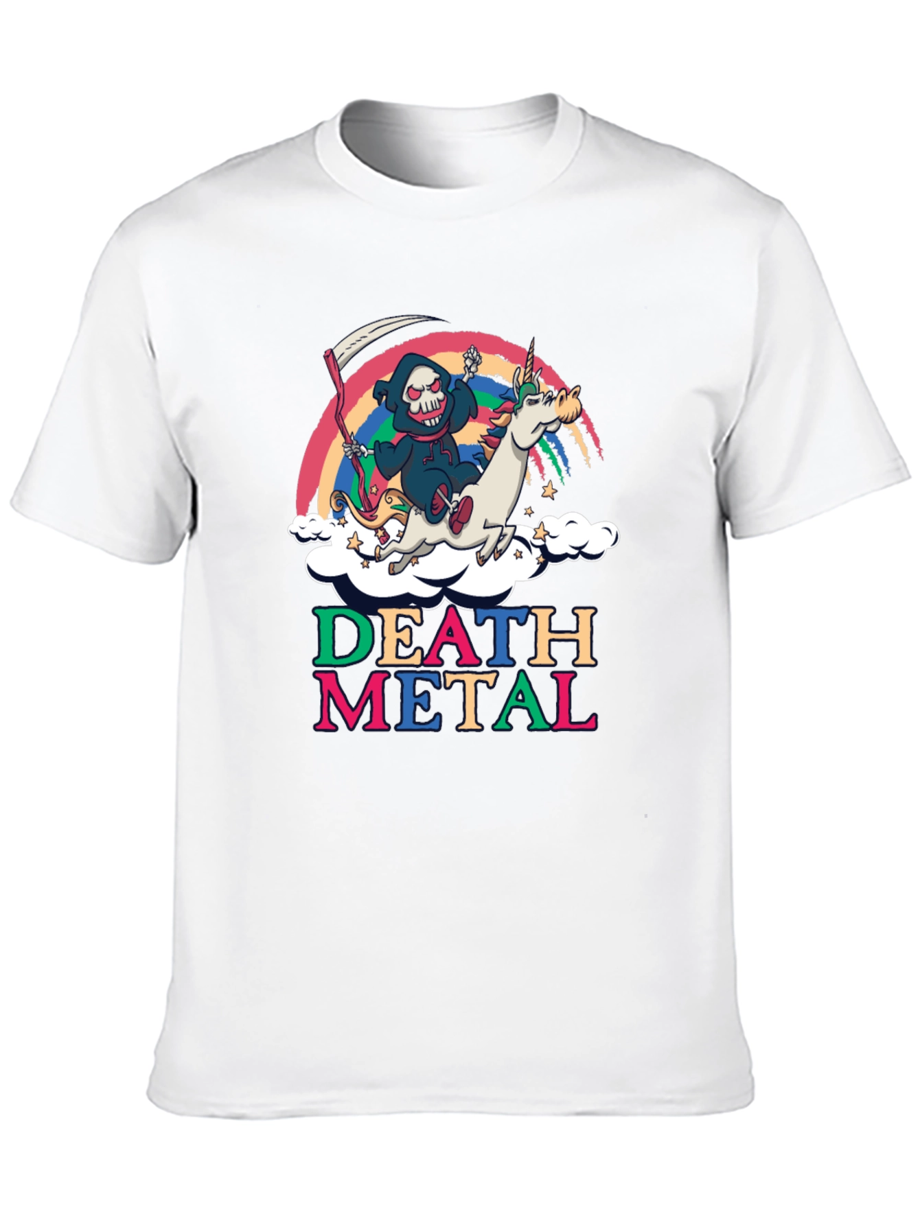 Death Metal Unicorn Graphic Tee