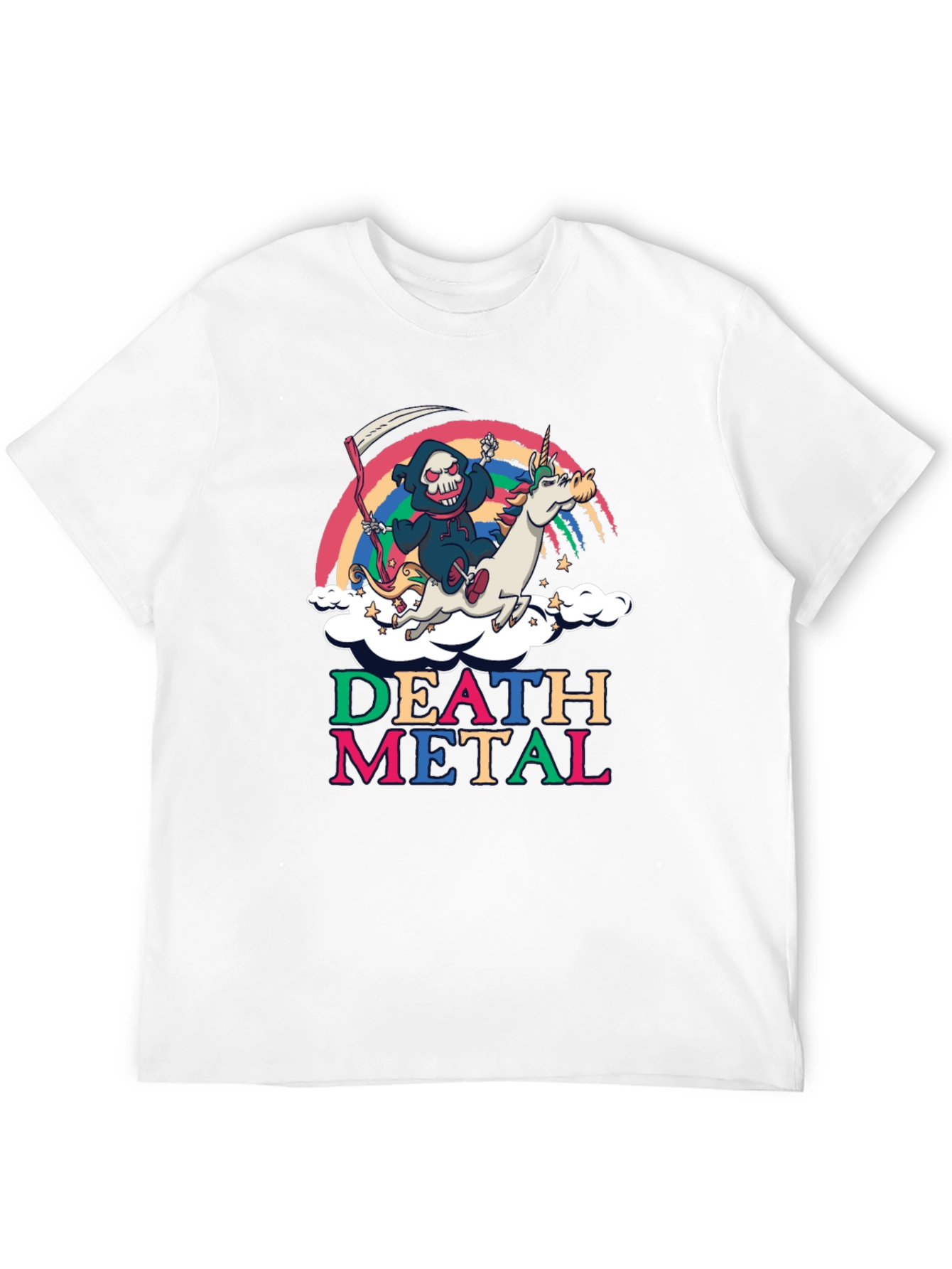 Death Metal Unicorn Graphic Tee