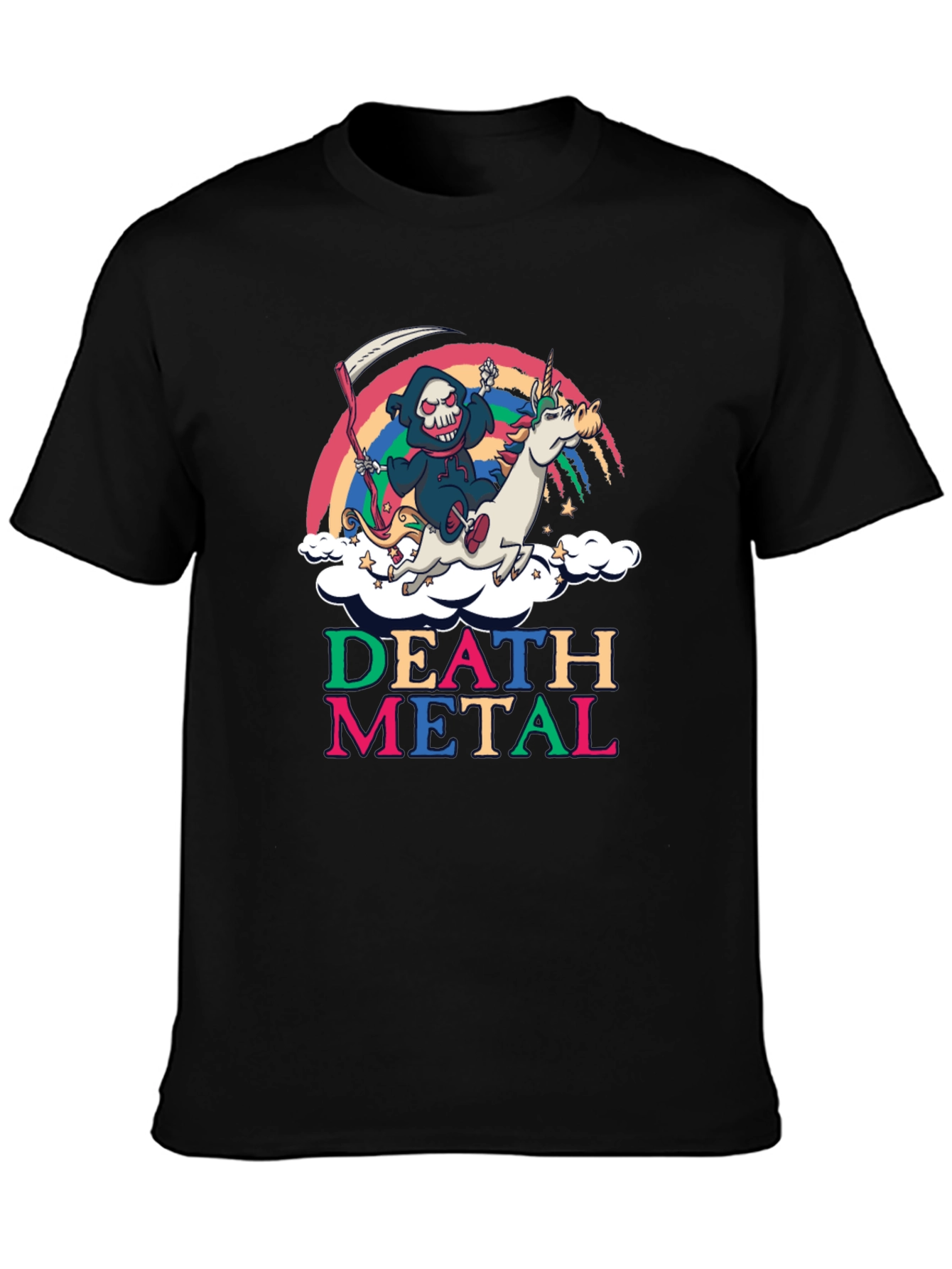 Death Metal Unicorn Graphic Tee