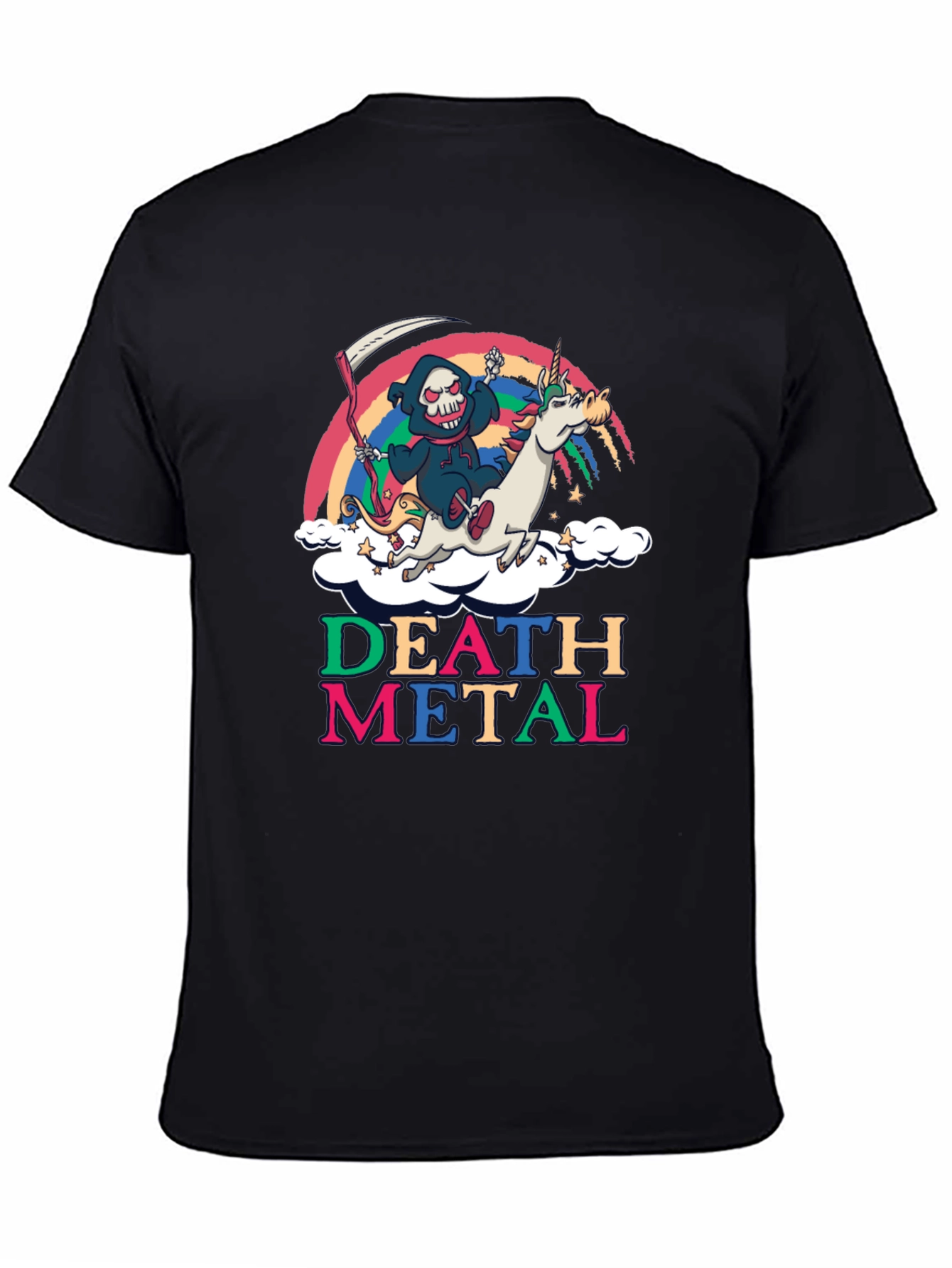 Death Metal Unicorn Graphic Tee