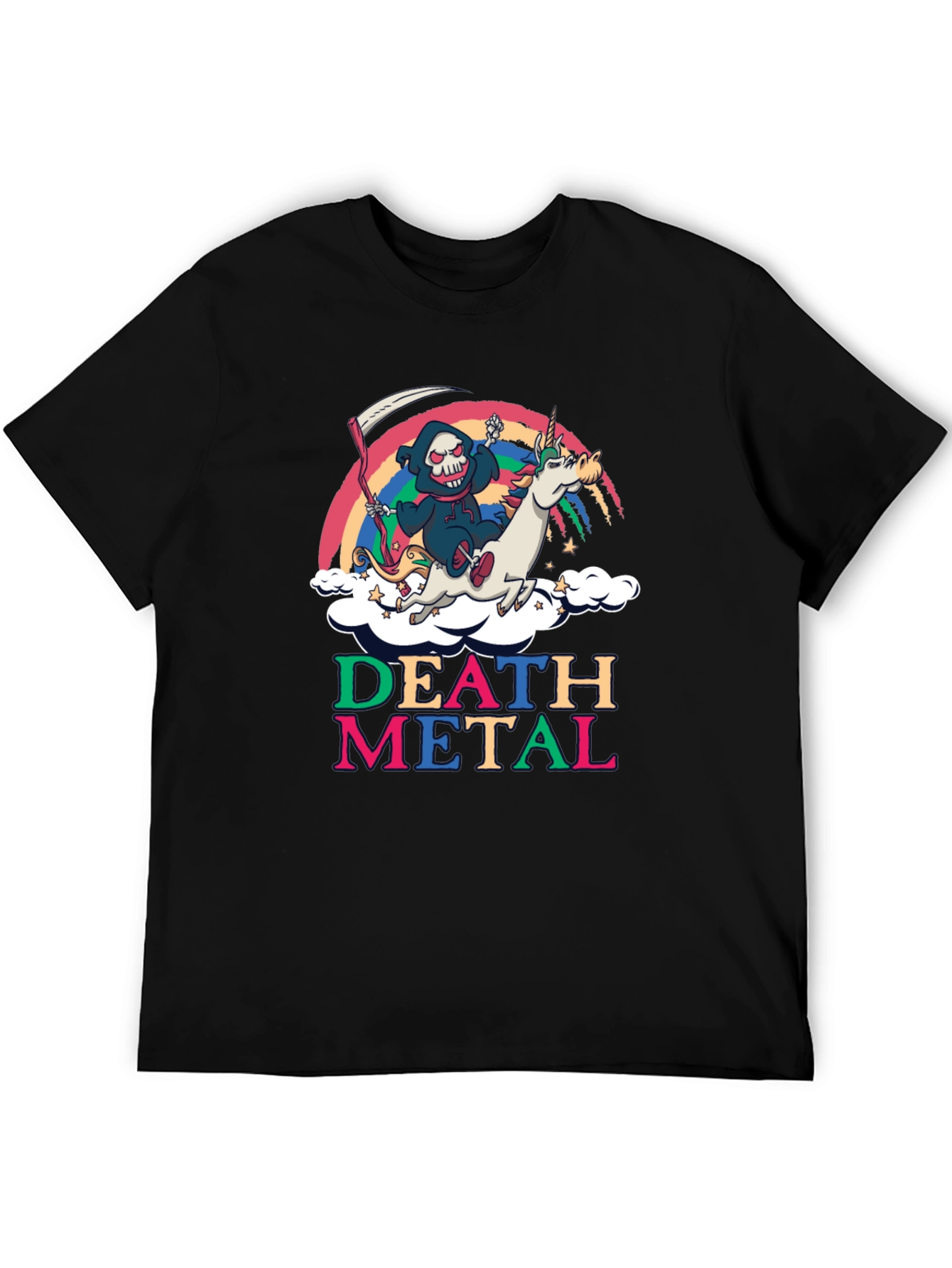 Death Metal Unicorn Graphic Tee