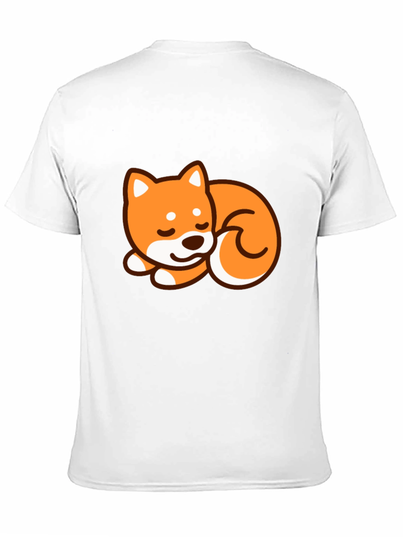 Cute Shiba Inu Dog Graphic T-Shirt - Black