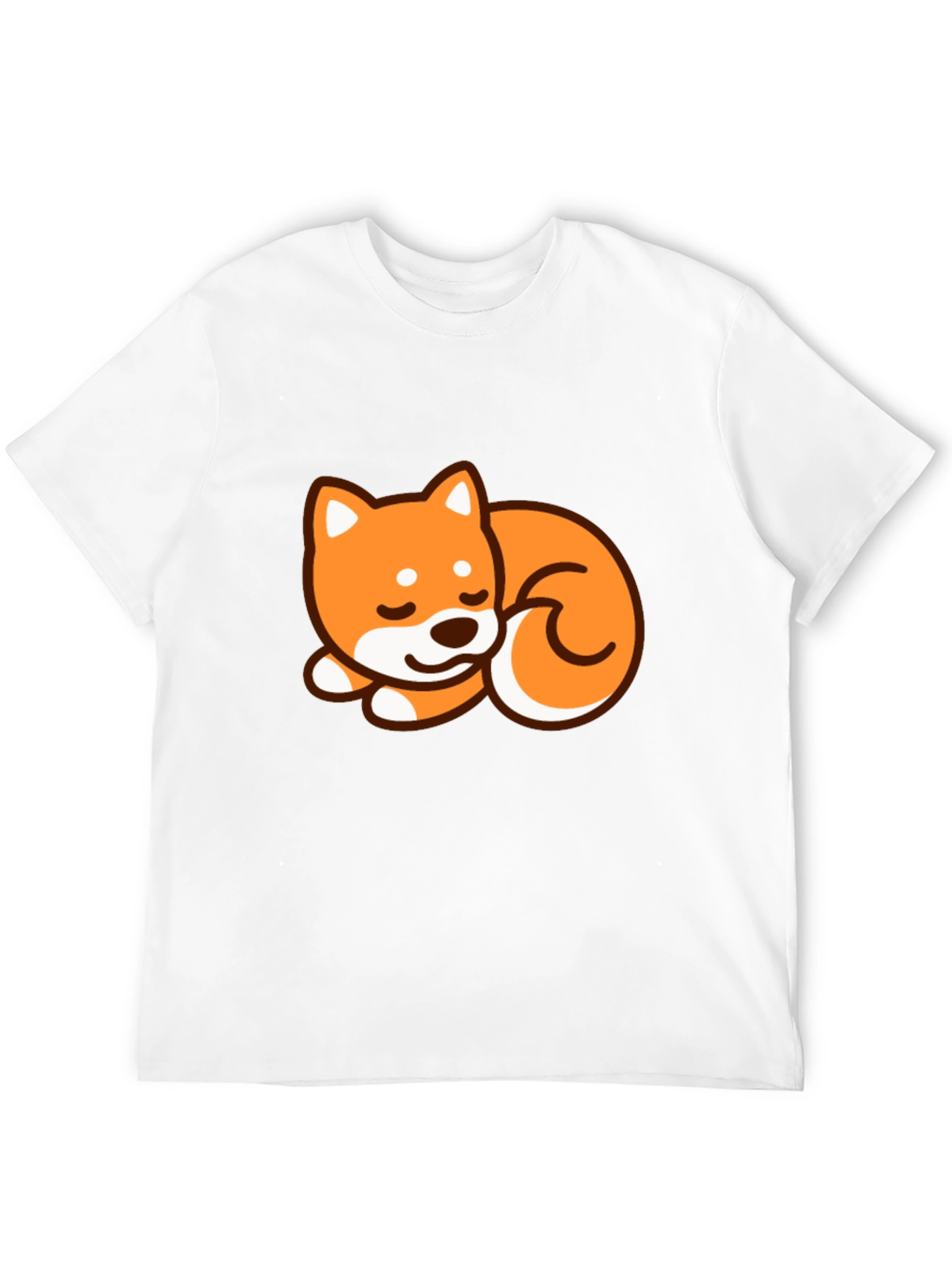 Cute Shiba Inu Dog Graphic T-Shirt - Black