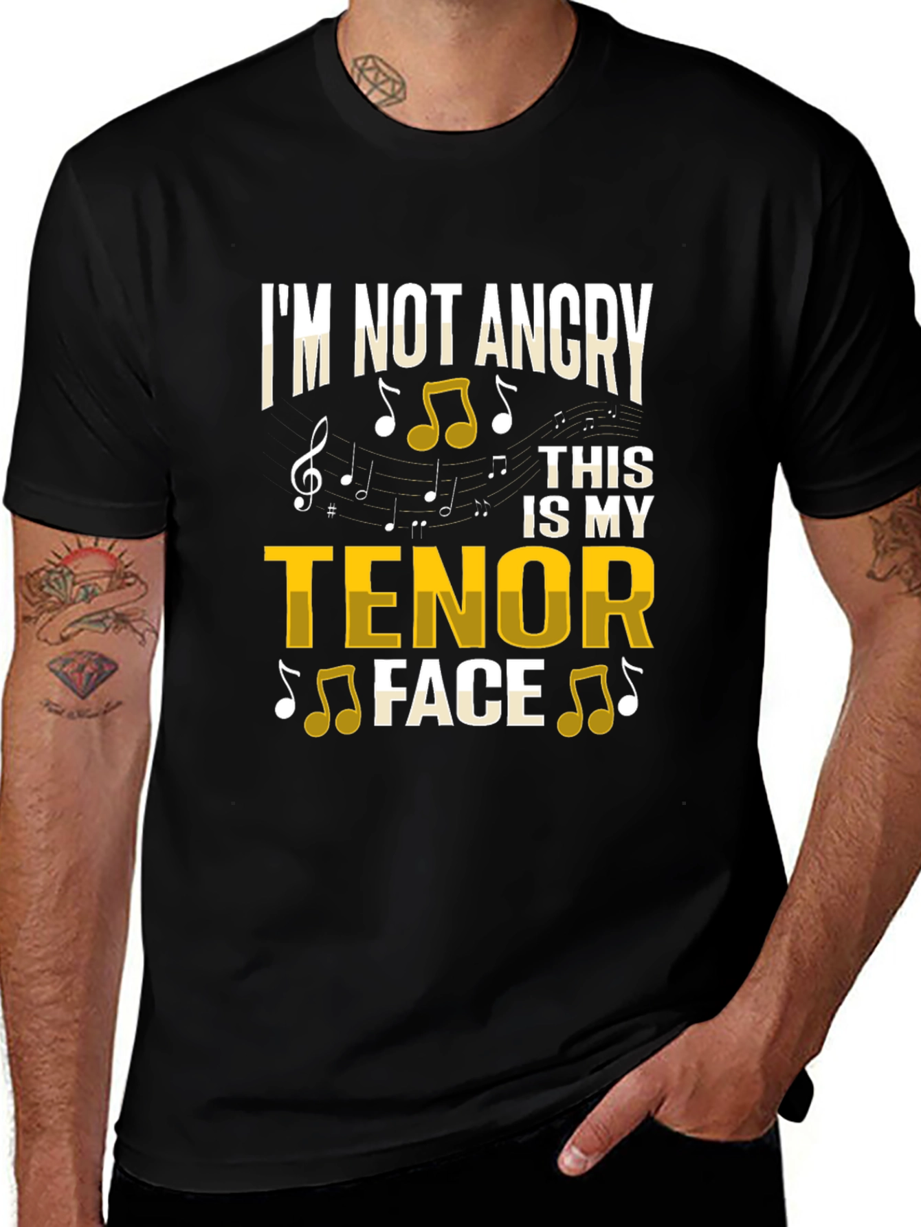 Tenor Face Graphic T-Shirt - Music Lover Tee