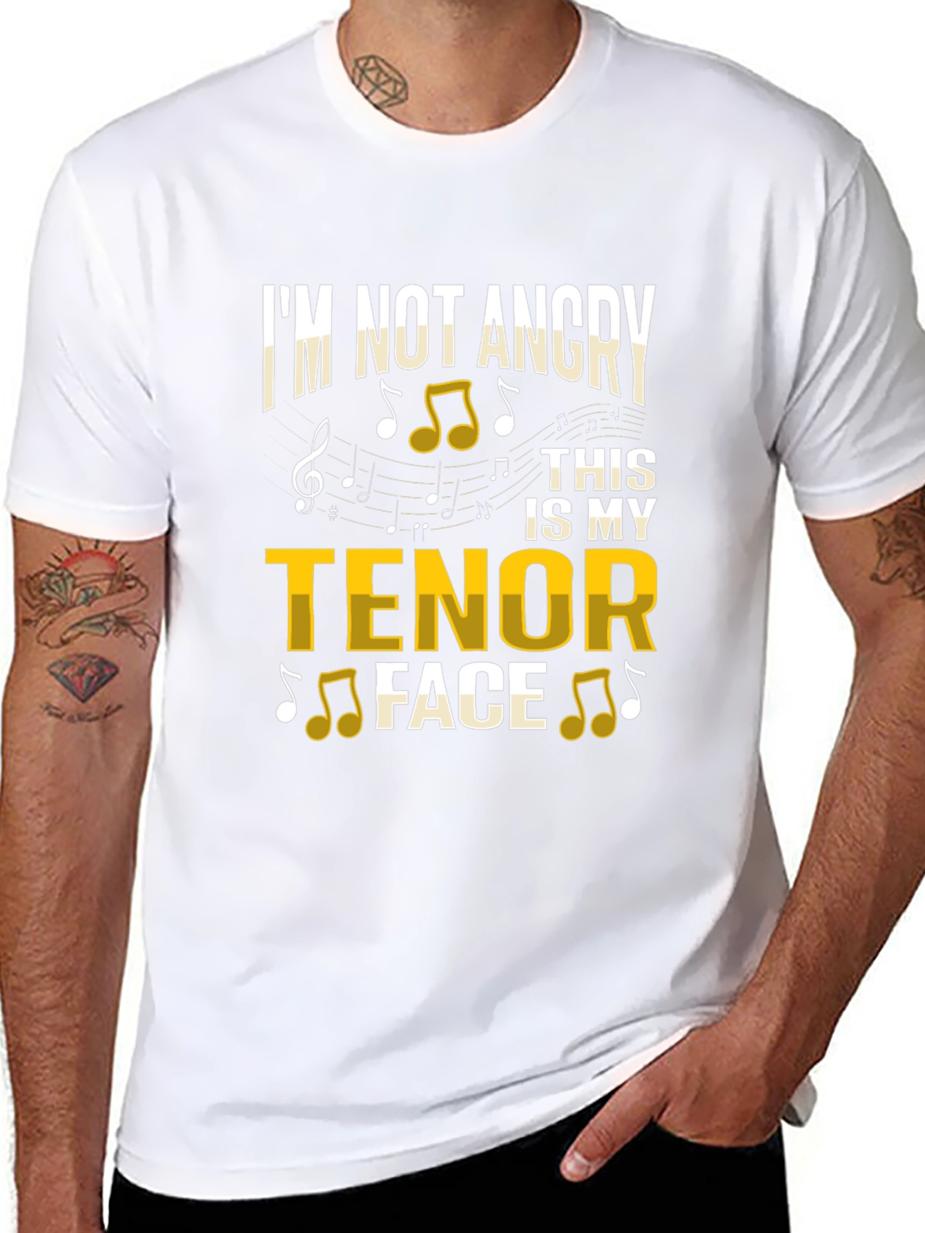 Tenor Face Graphic T-Shirt - Music Lover Tee