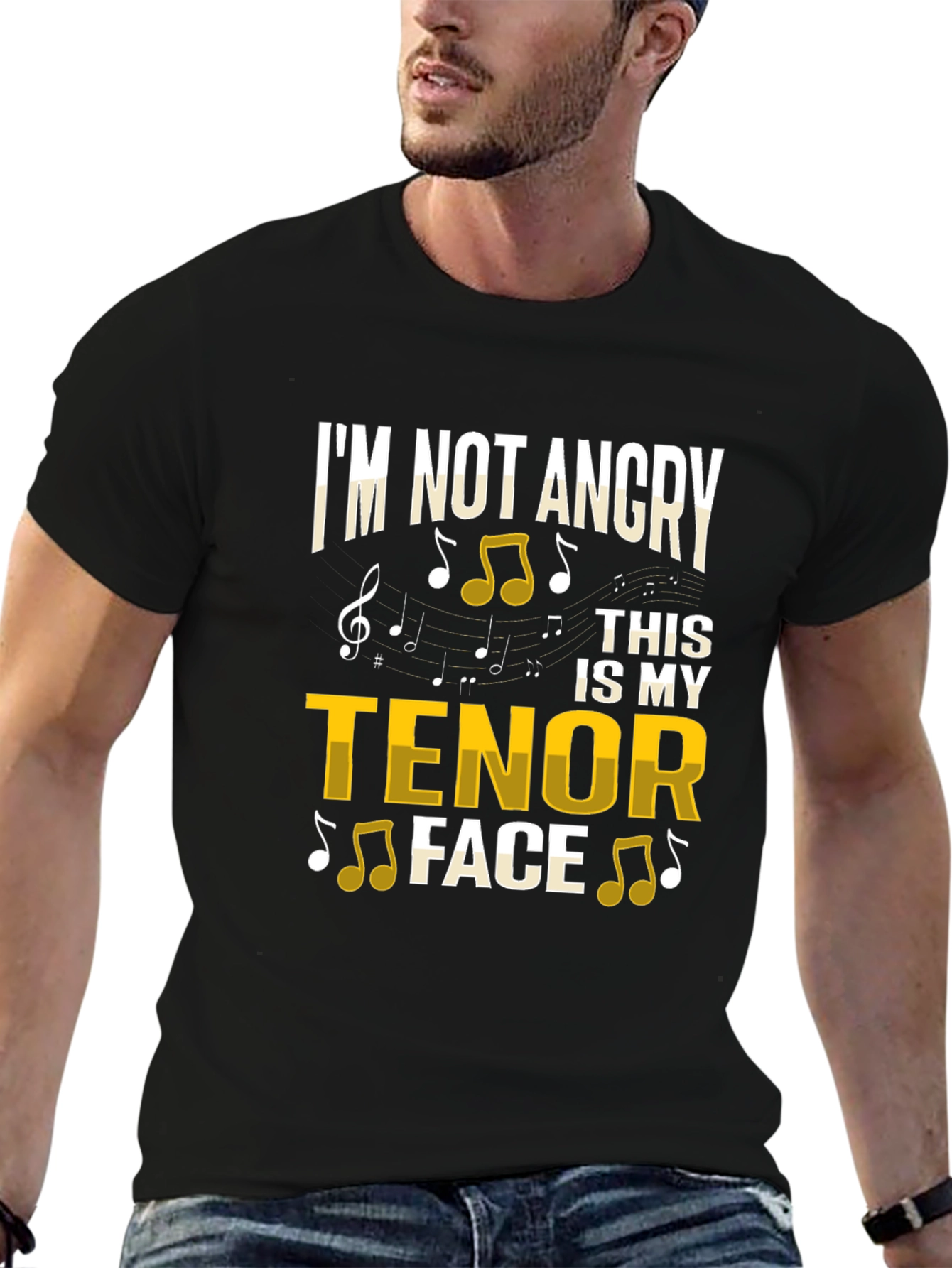 Tenor Face Graphic T-Shirt - Music Lover Tee