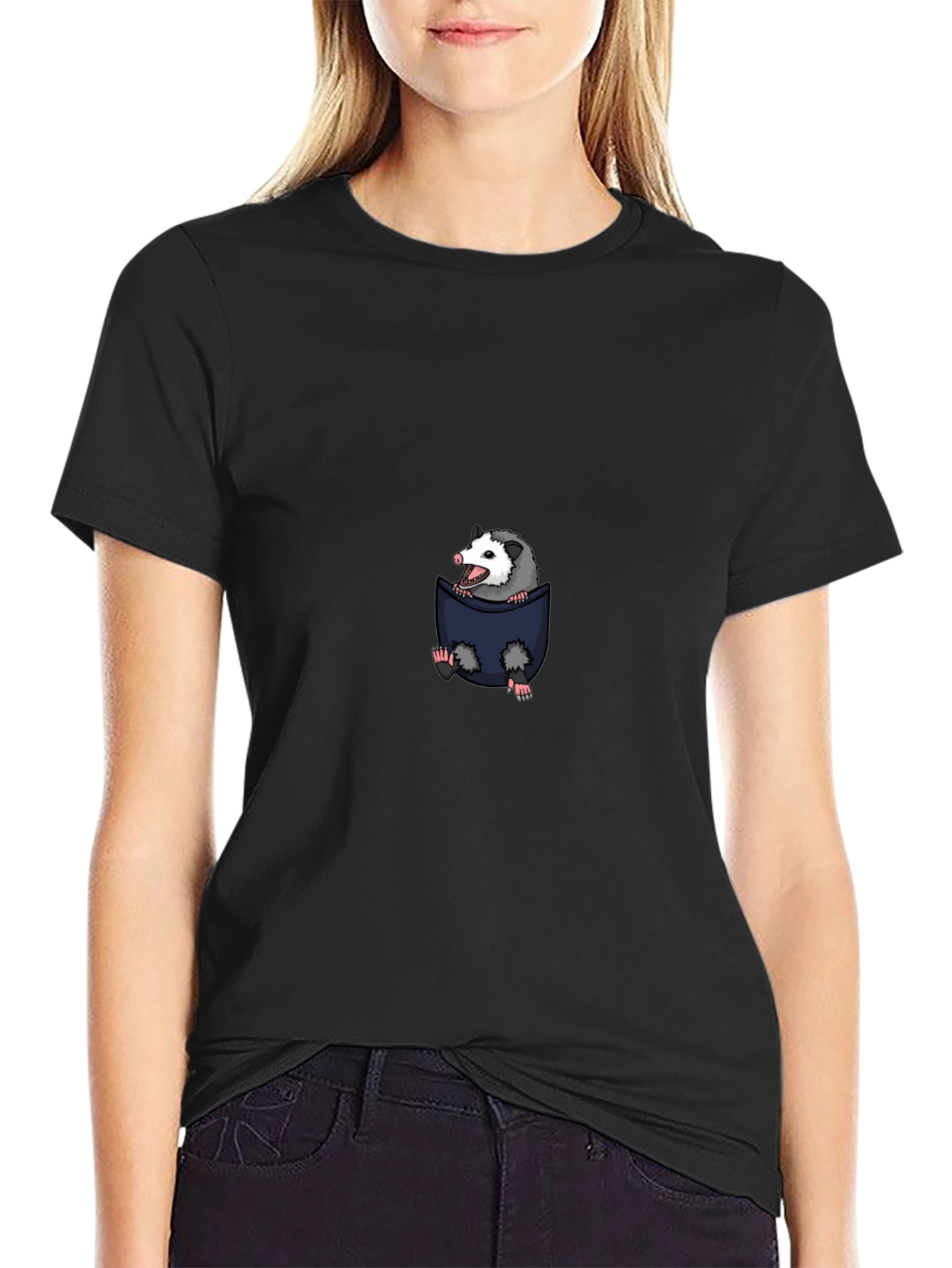 Opossum Pocket T-Shirt - Fun Animal Tee