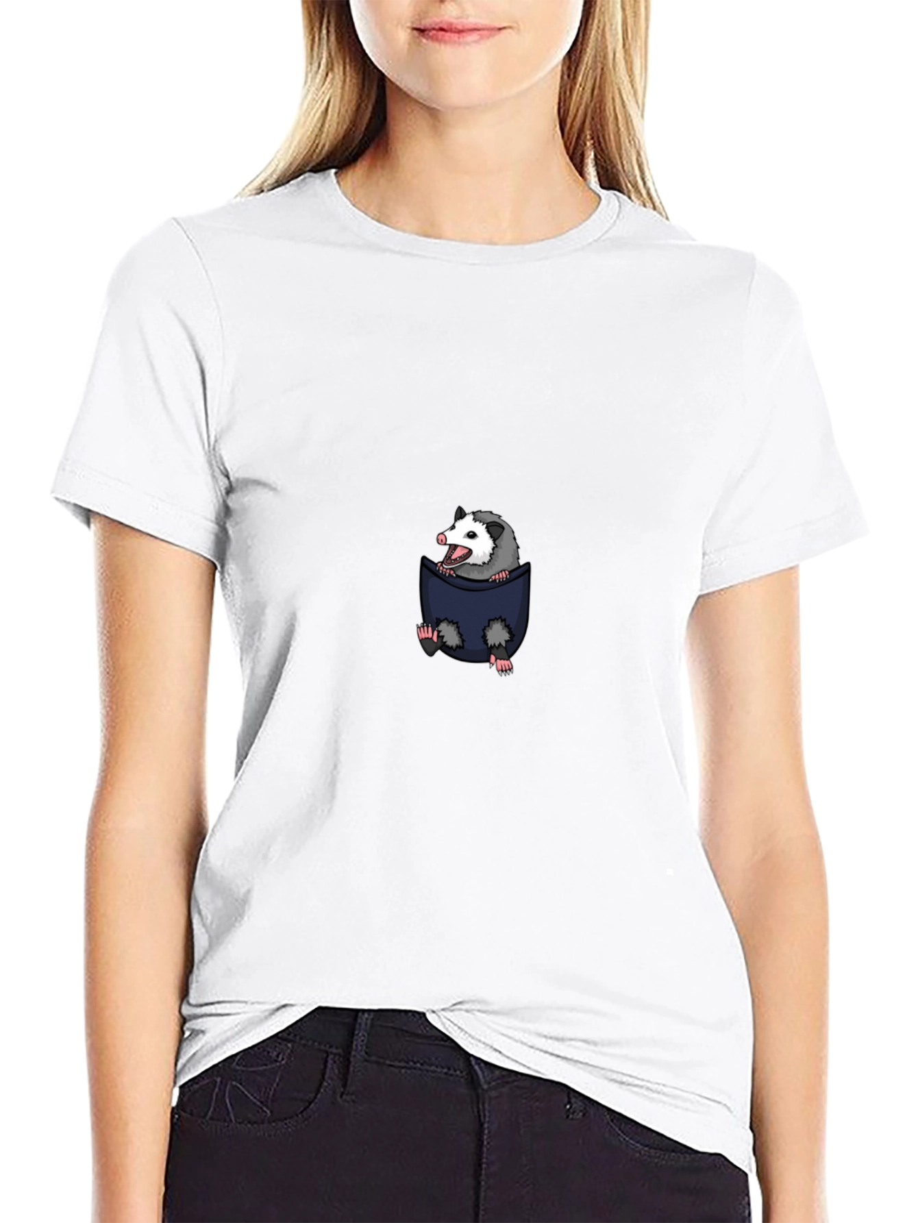Opossum Pocket T-Shirt - Fun Animal Tee