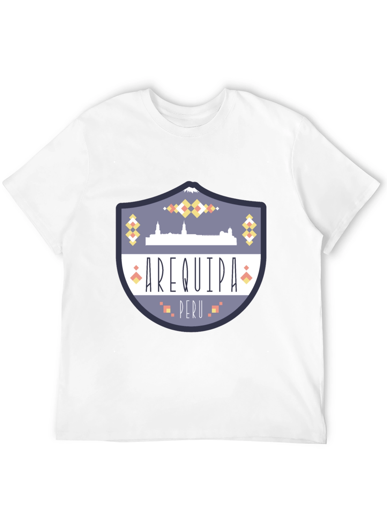 Arequipa Peru Graphic Tee - Black Crew Neck T-Shirt