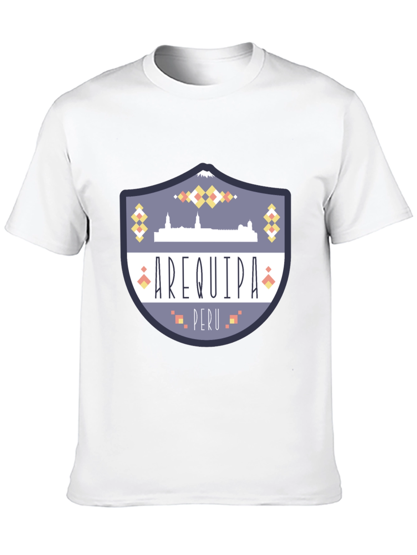 Arequipa Peru Graphic Tee - Black Crew Neck T-Shirt