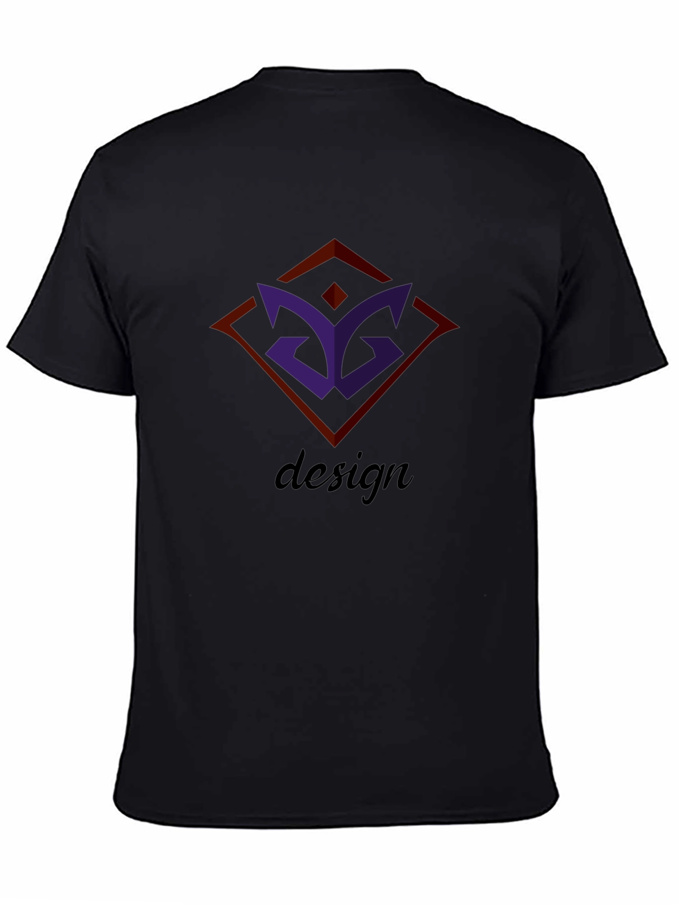 Mens Black Graphic Tee - Modern Design