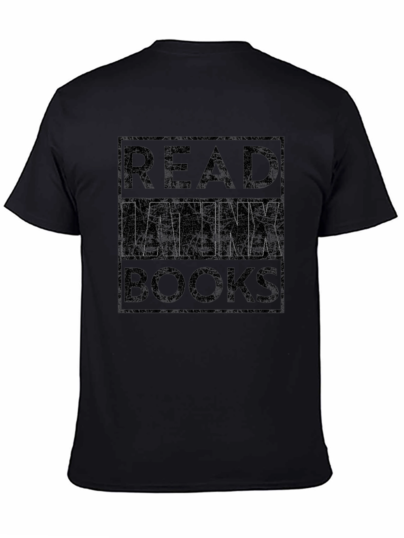 Read Latinx Books T-Shirt - Black Crew Neck Tee