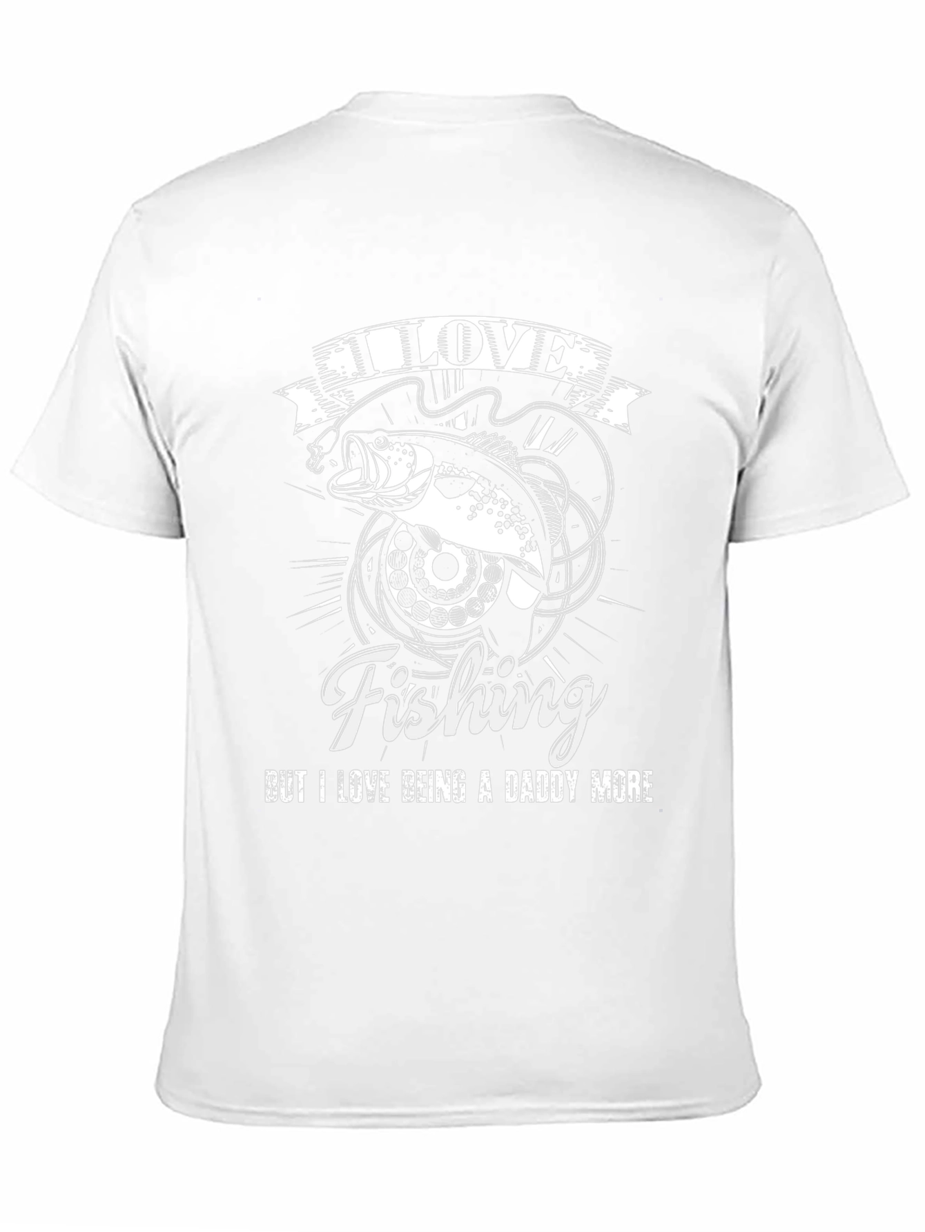 I Love Fishing Daddy T-Shirt - Black Mens