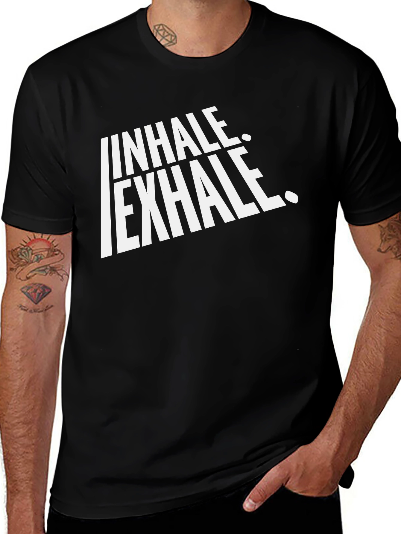 Inhale Exhale Graphic Tee - Breathe Easy T-Shirt