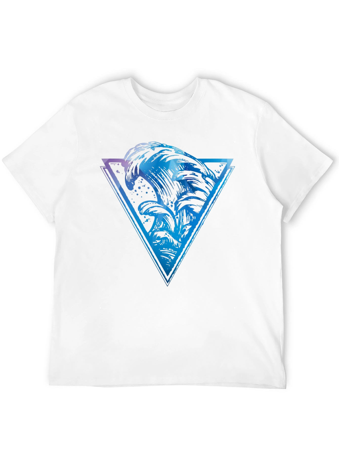 Abstract Wave Triangle Graphic Tee