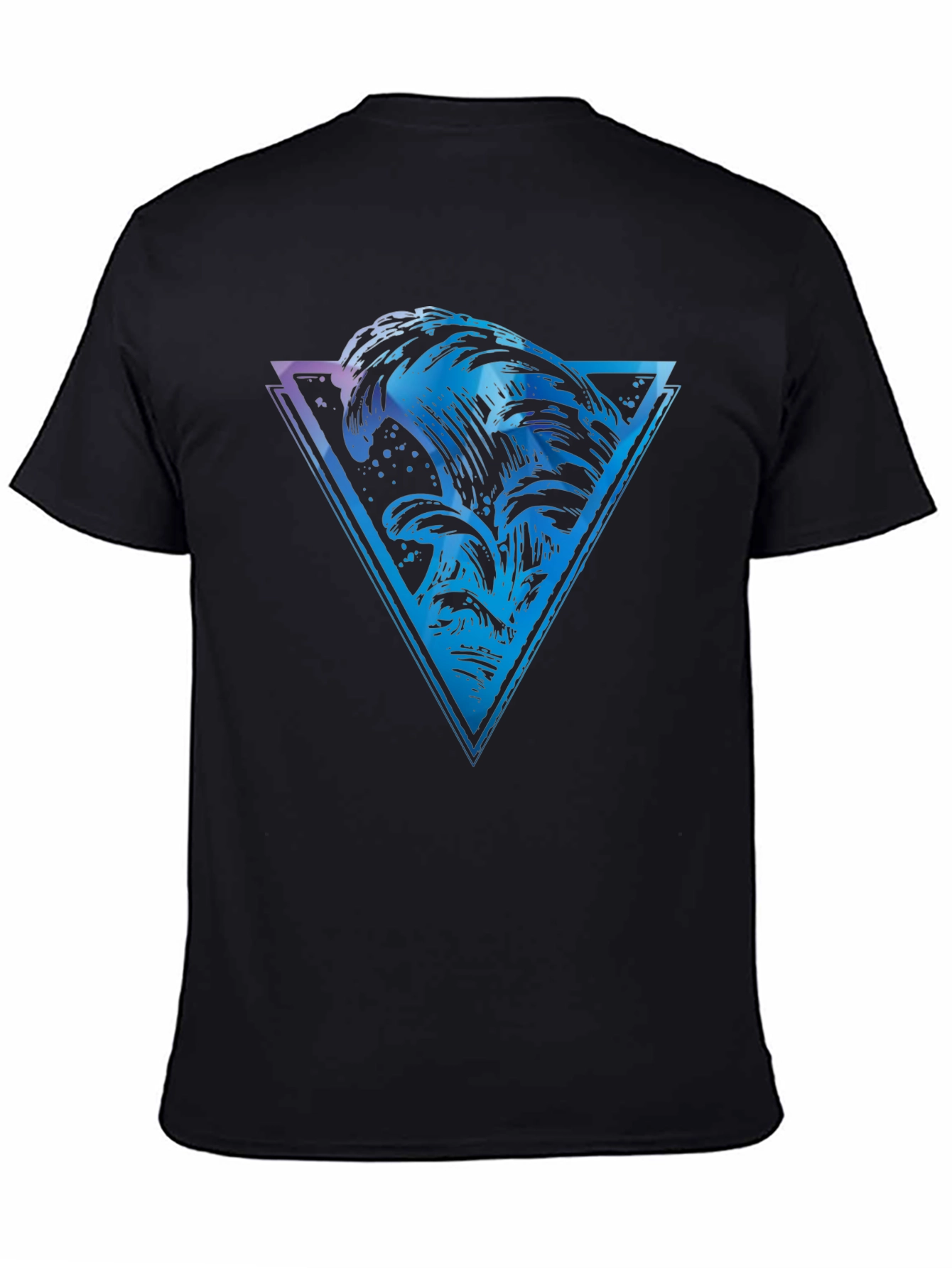Abstract Wave Triangle Graphic Tee