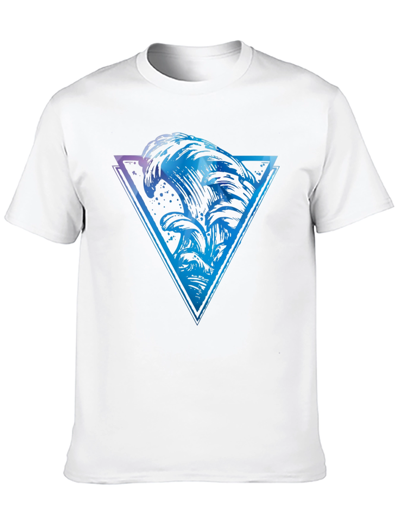 Abstract Wave Triangle Graphic Tee
