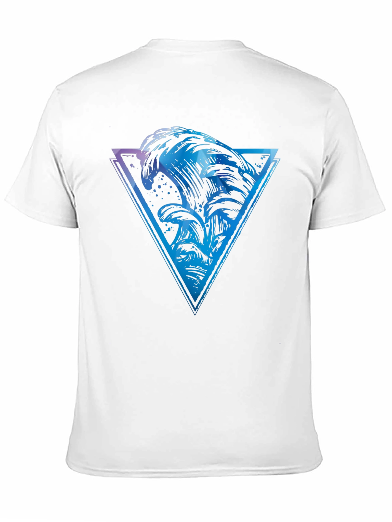 Abstract Wave Triangle Graphic Tee