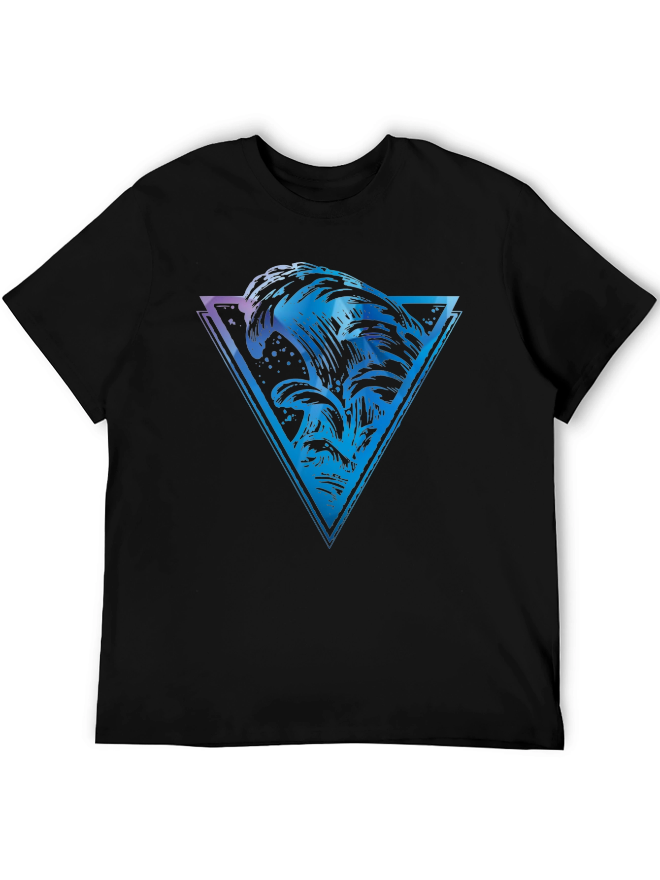 Abstract Wave Triangle Graphic Tee