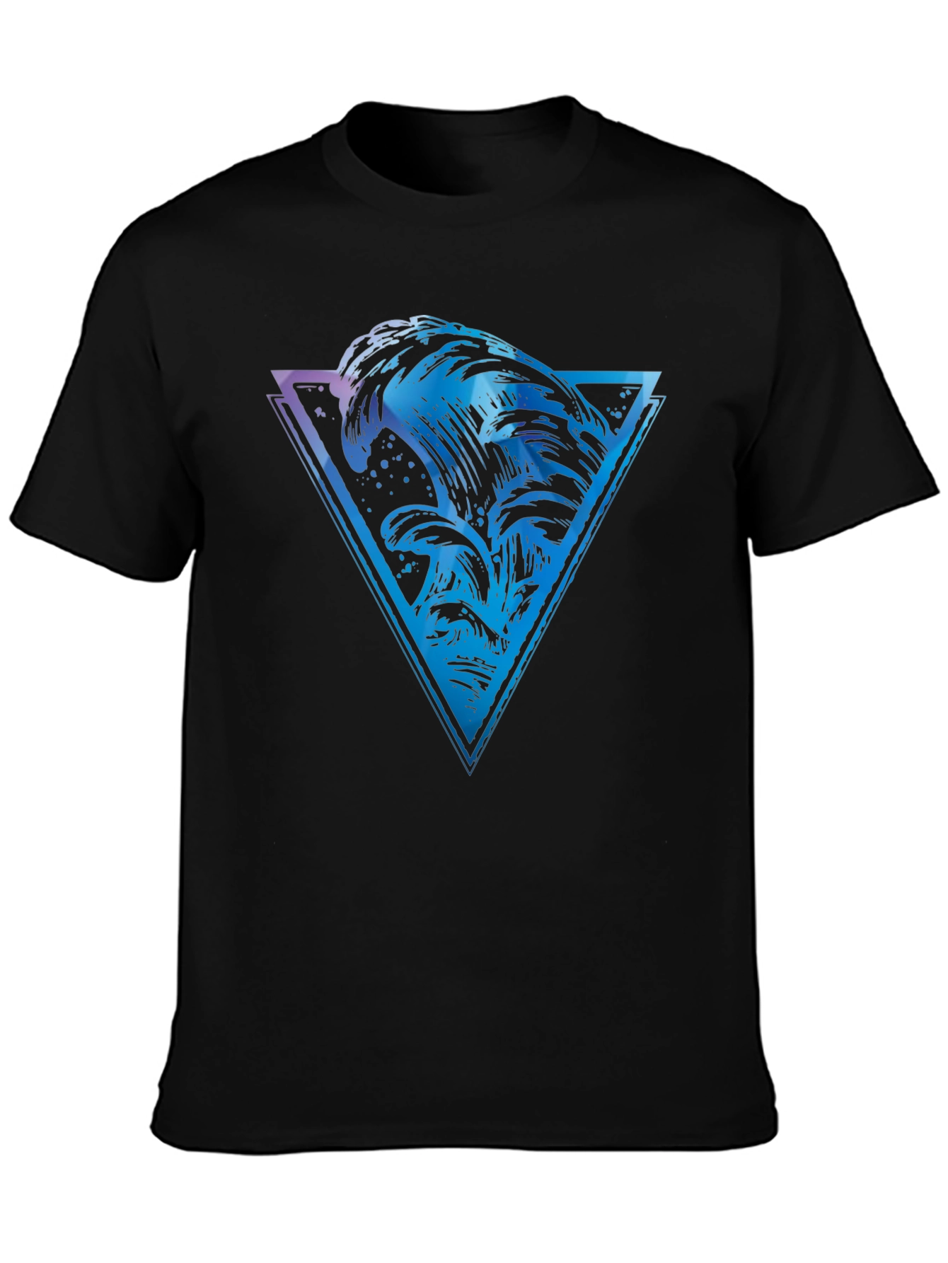 Abstract Wave Triangle Graphic Tee