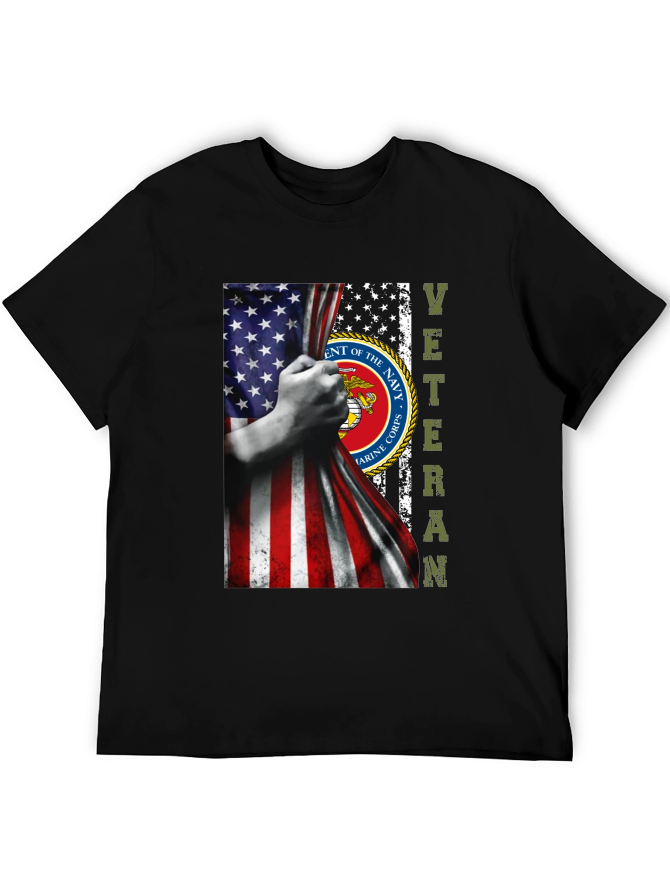US Marine Corps Veteran Flag T-Shirt