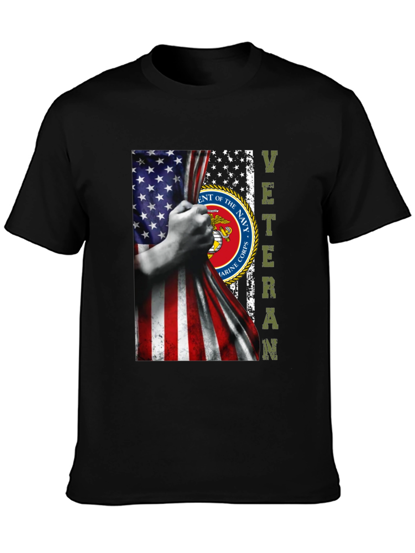 US Marine Corps Veteran Flag T-Shirt