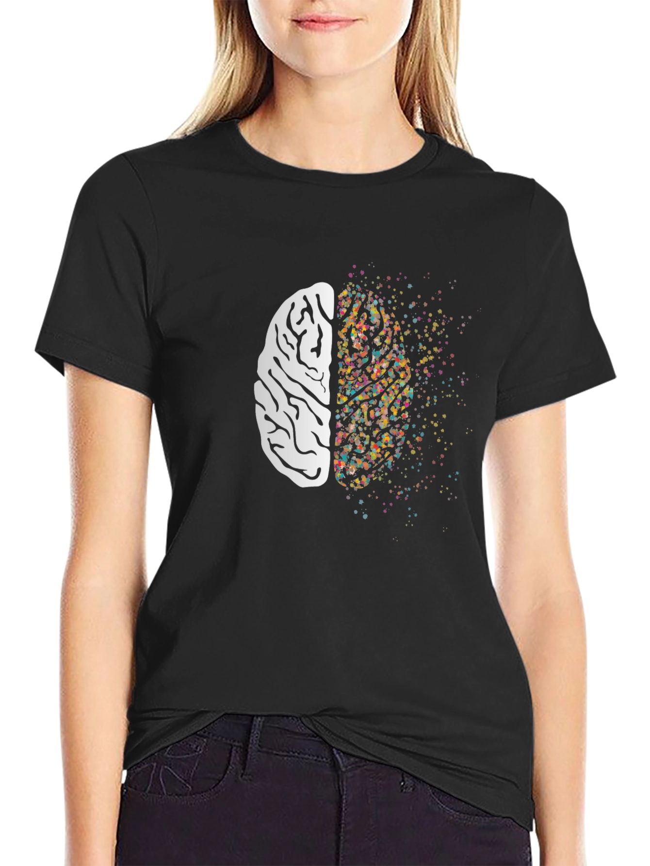 Creative Mind Graphic Tee - Brain Design