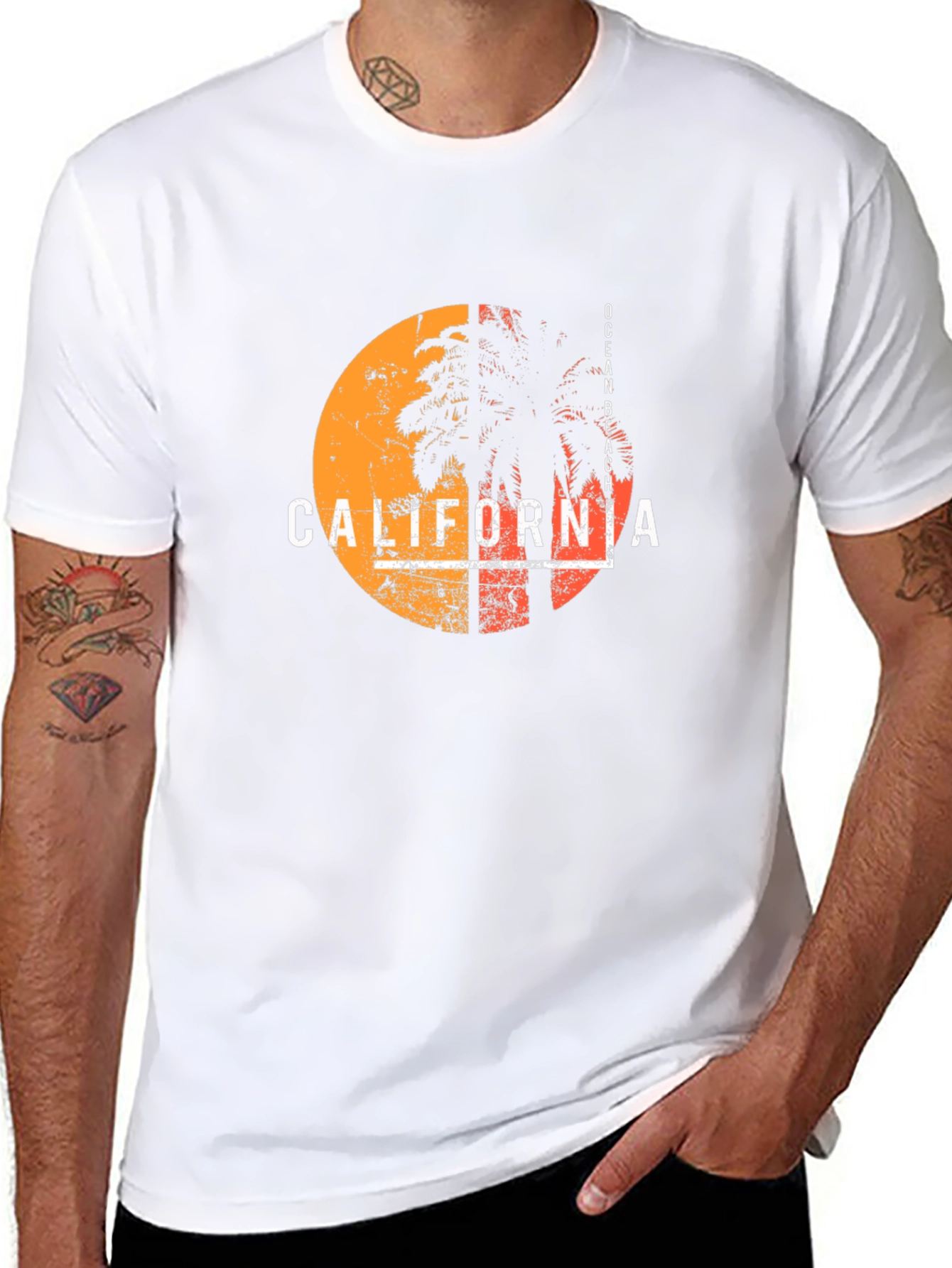 California Ocean Beach Graphic T-Shirt