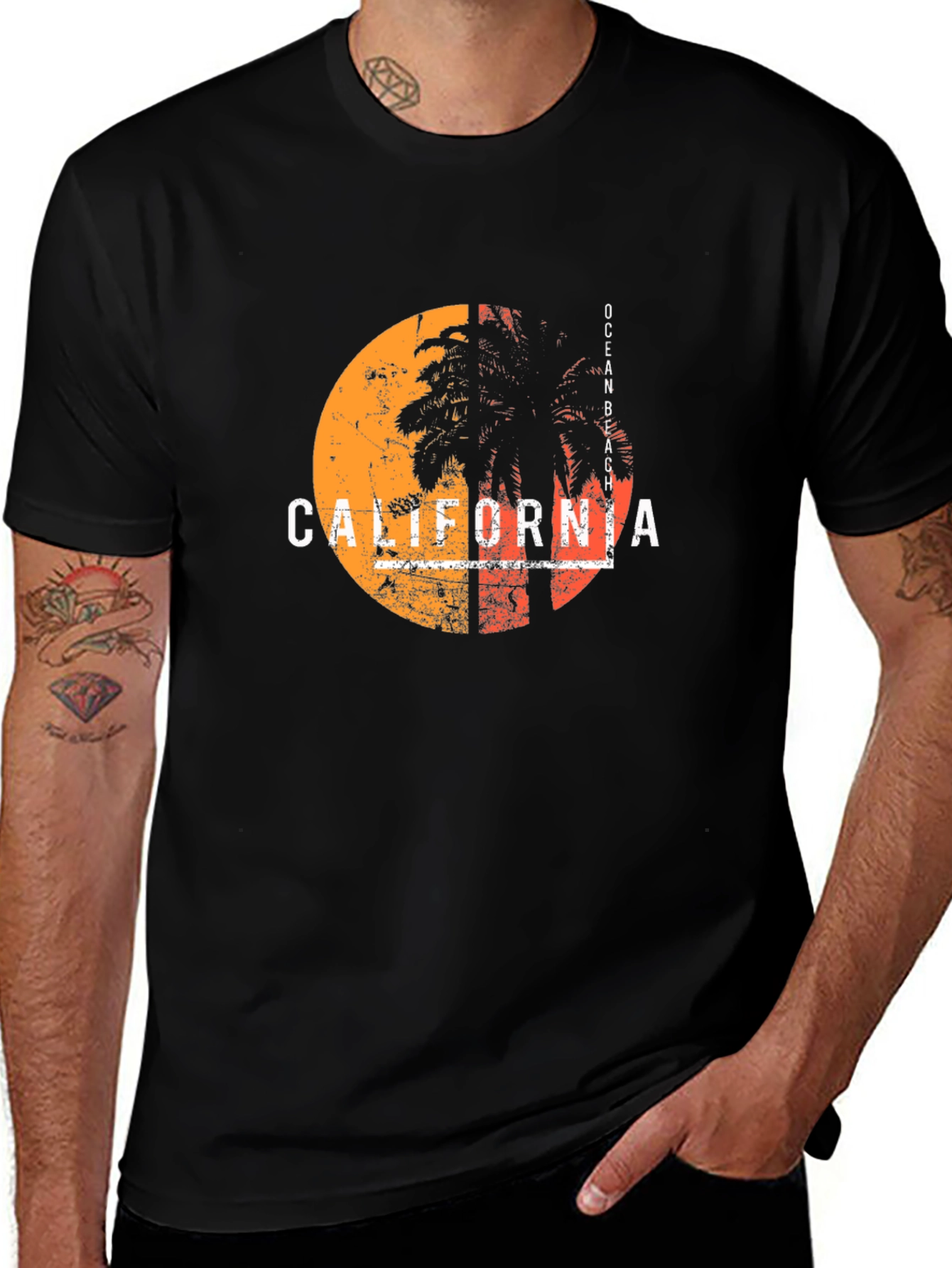 California Ocean Beach Graphic T-Shirt