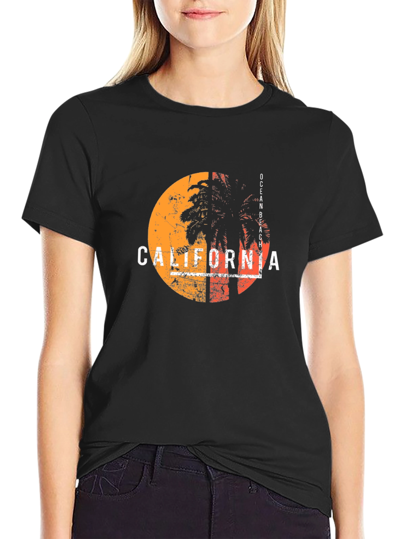 California Ocean Beach Graphic T-Shirt