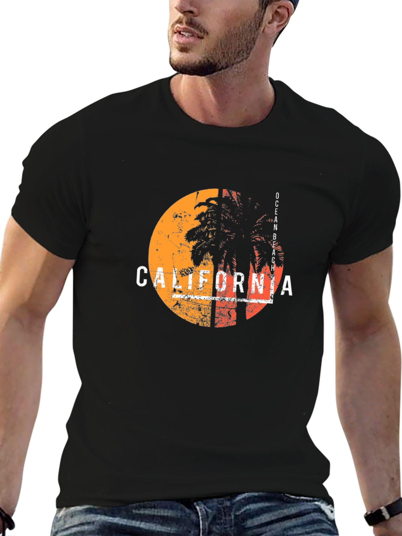 California Ocean Beach Graphic T-Shirt