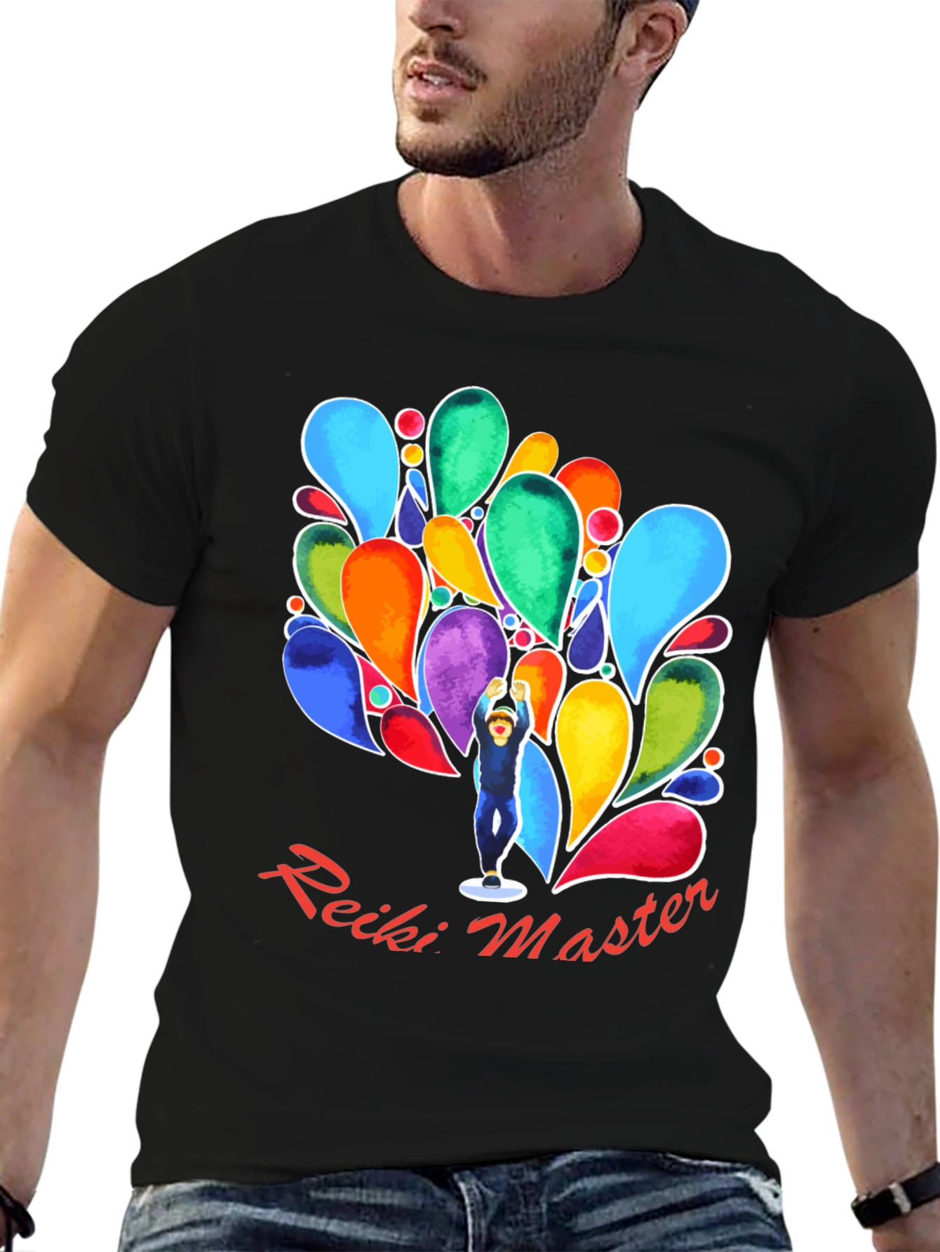 Reiki Master Black T-Shirt - Energy Healing Spiritual Tee