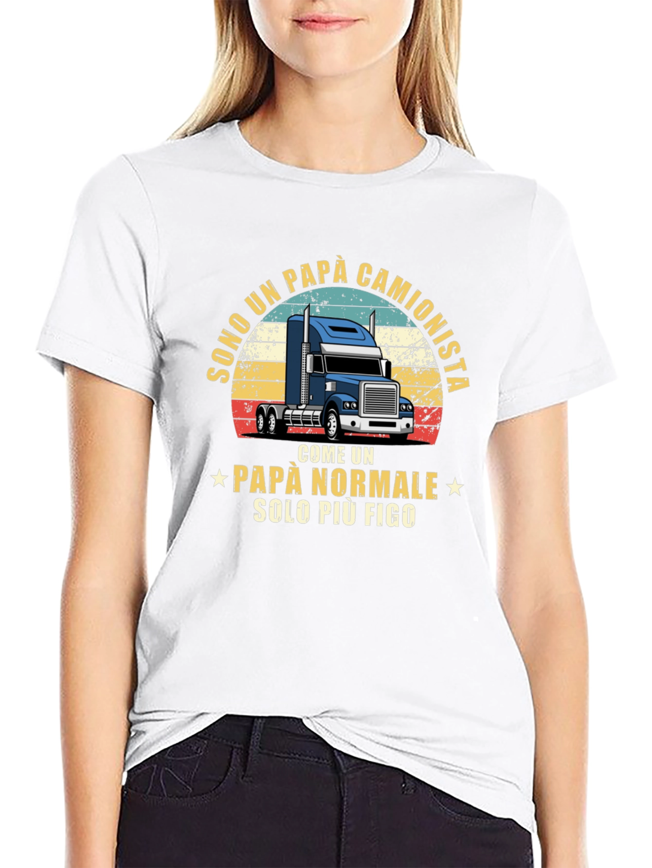 Trucker Dad T-Shirt - Italian Fathers Day Tee