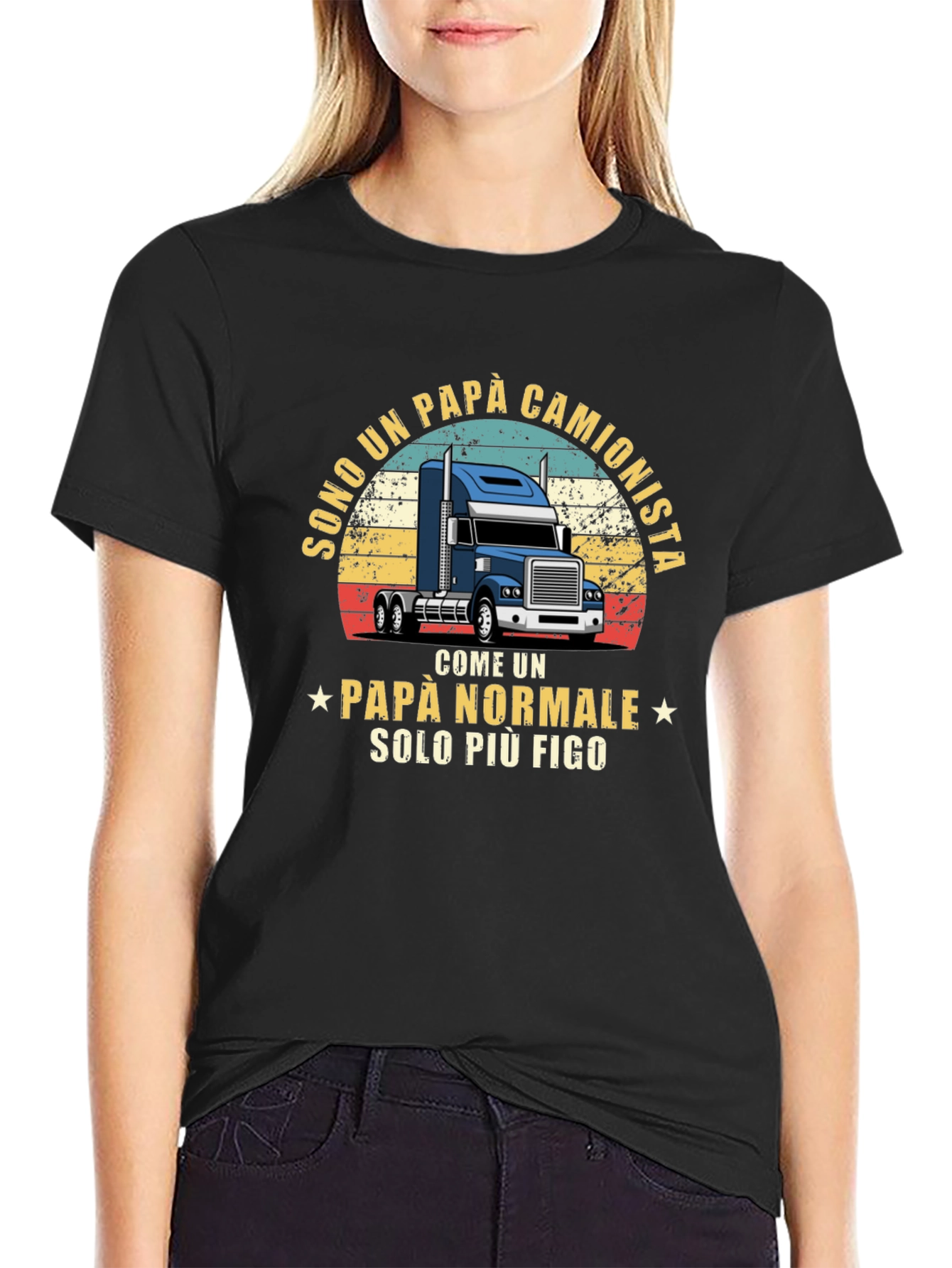 Trucker Dad T-Shirt - Italian Fathers Day Tee