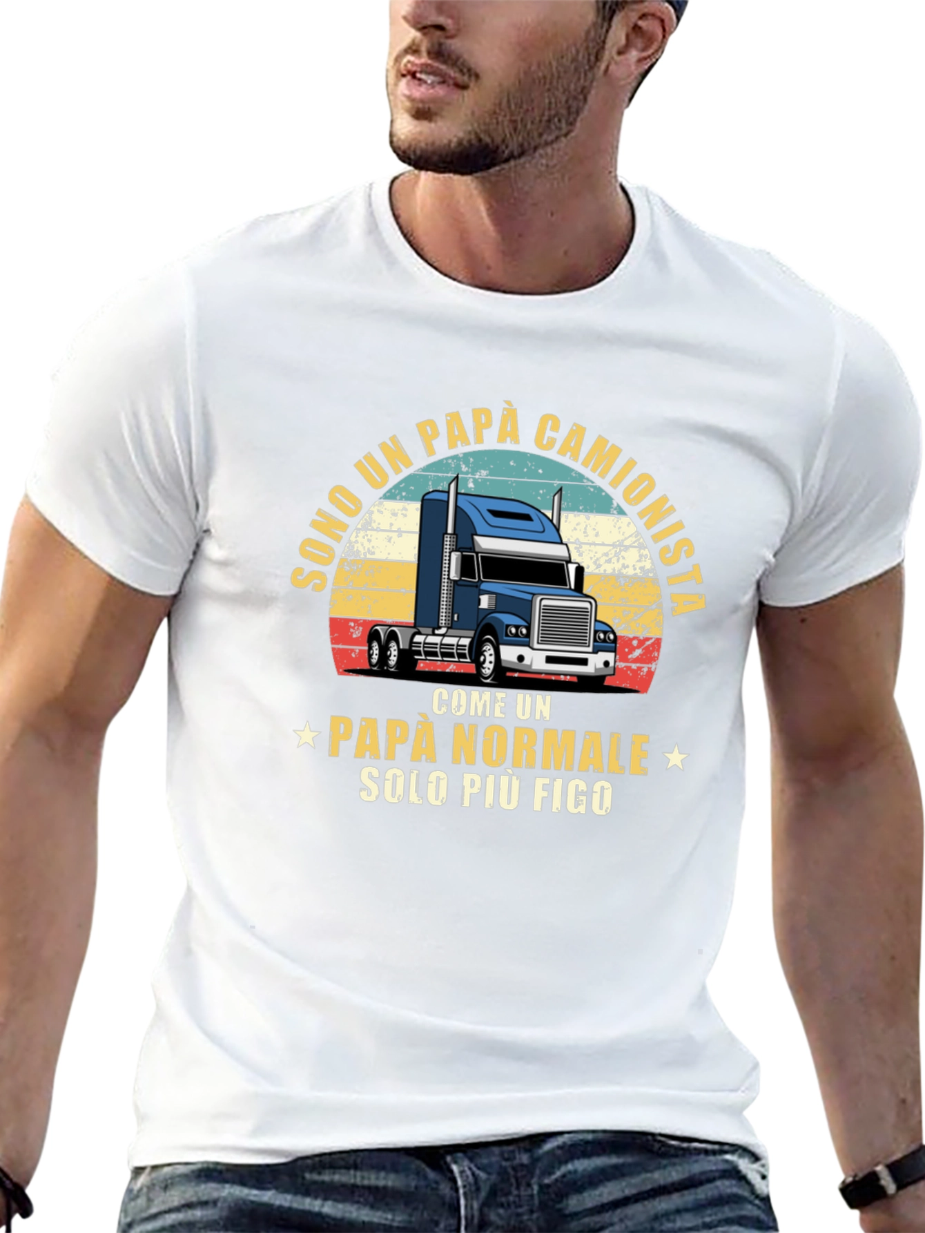 Trucker Dad T-Shirt - Italian Fathers Day Tee