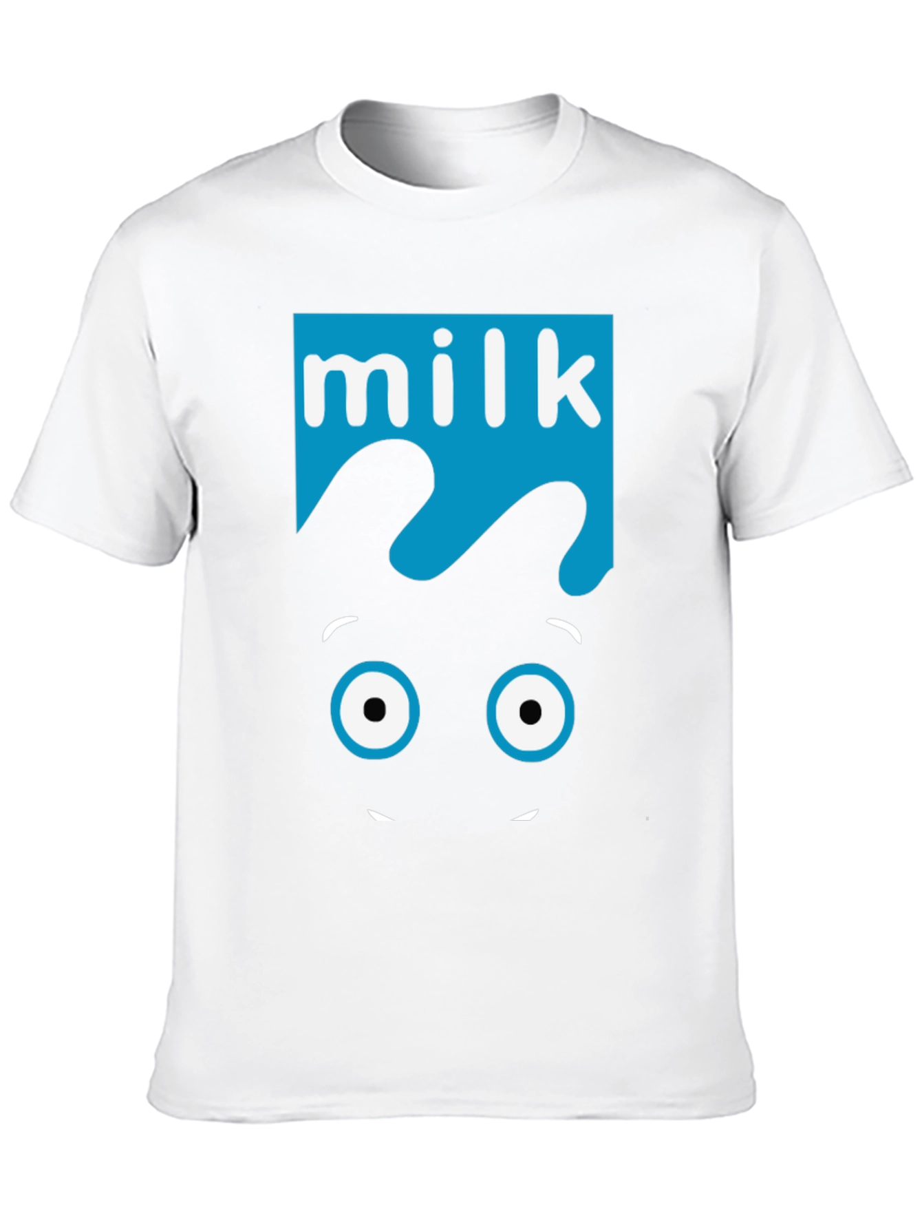Milk Cartoon Graphic T-Shirt - Black