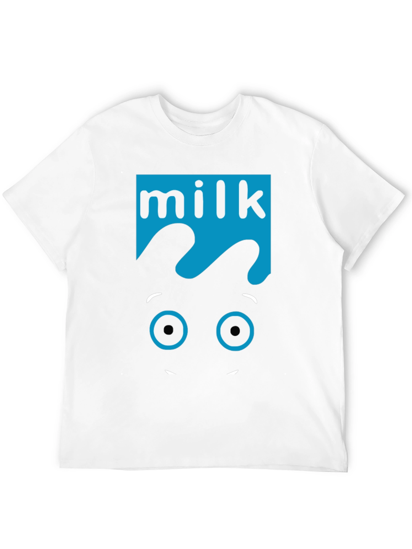 Milk Cartoon Graphic T-Shirt - Black