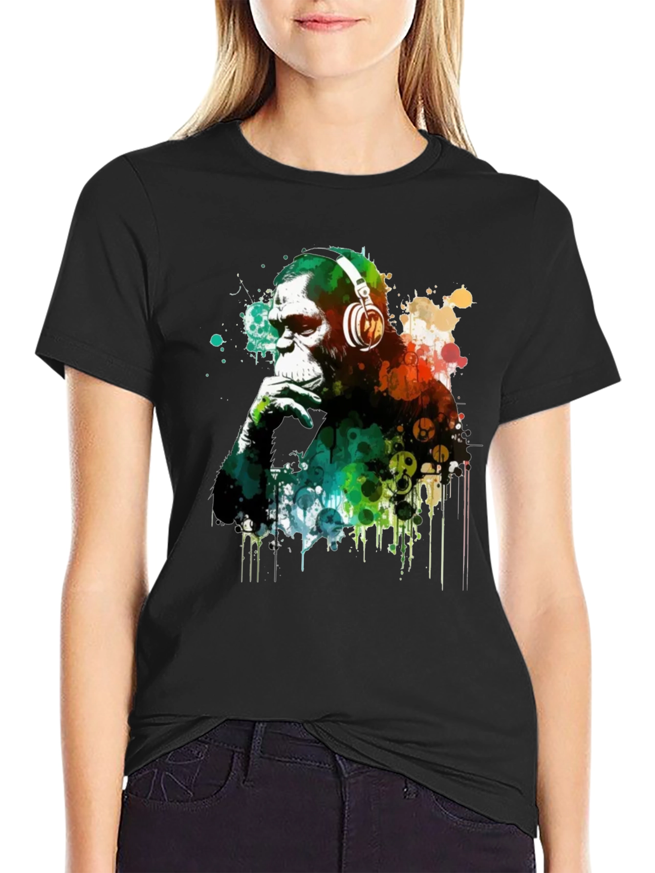 Monkey DJ Graphic T-Shirt