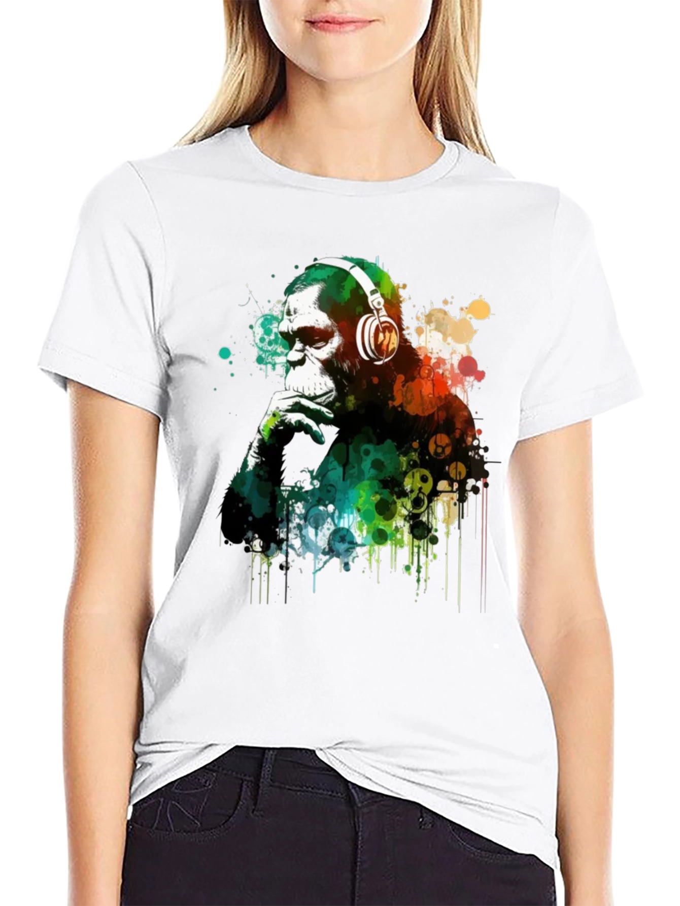 Monkey DJ Graphic T-Shirt