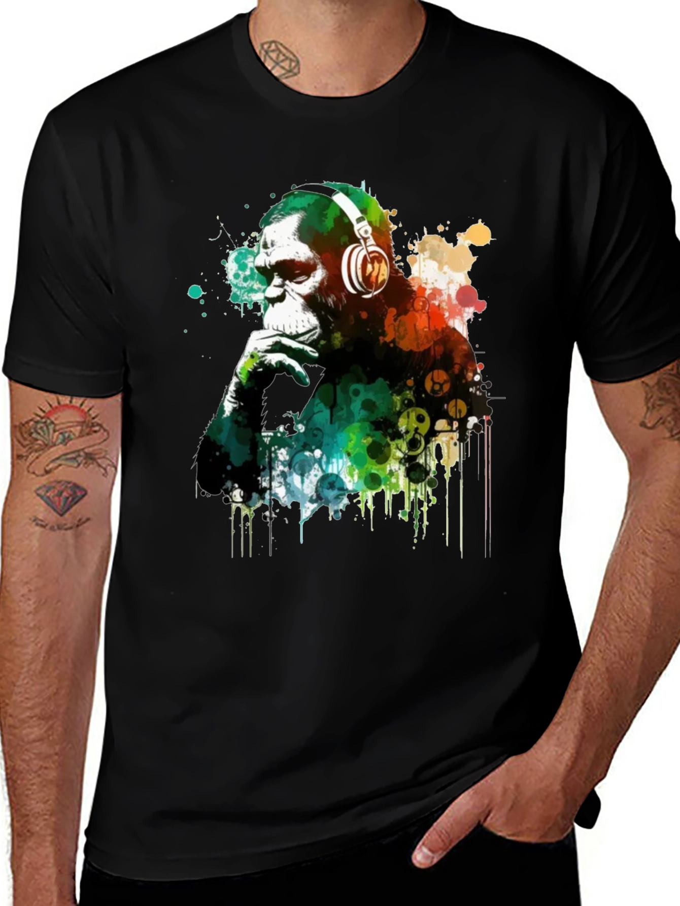 Monkey DJ Graphic T-Shirt