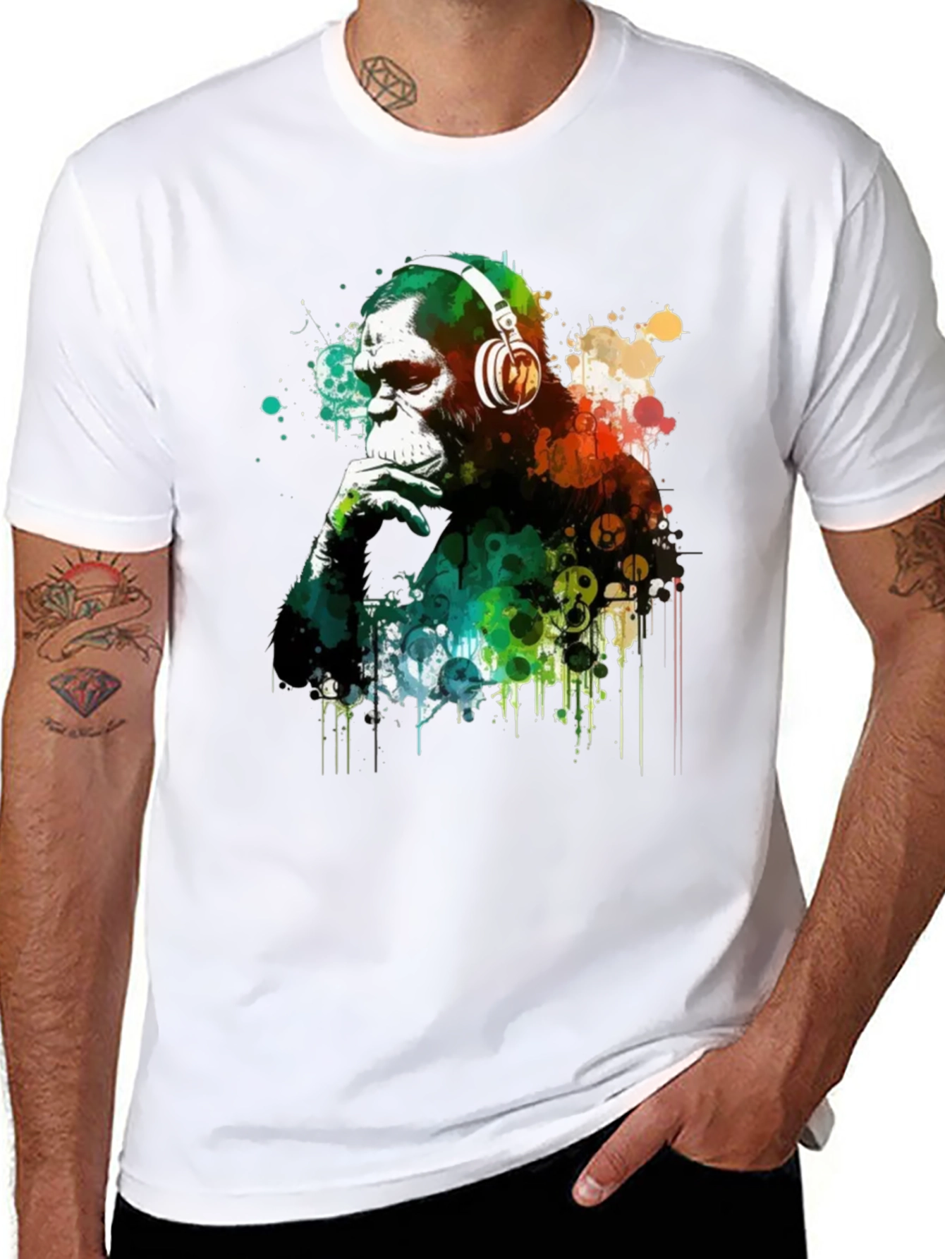 Monkey DJ Graphic T-Shirt