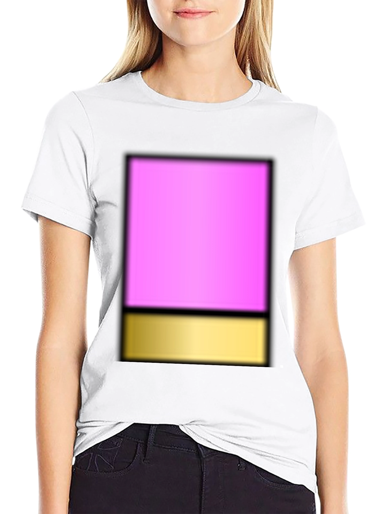 Modern Pink & Gold Block T-Shirt