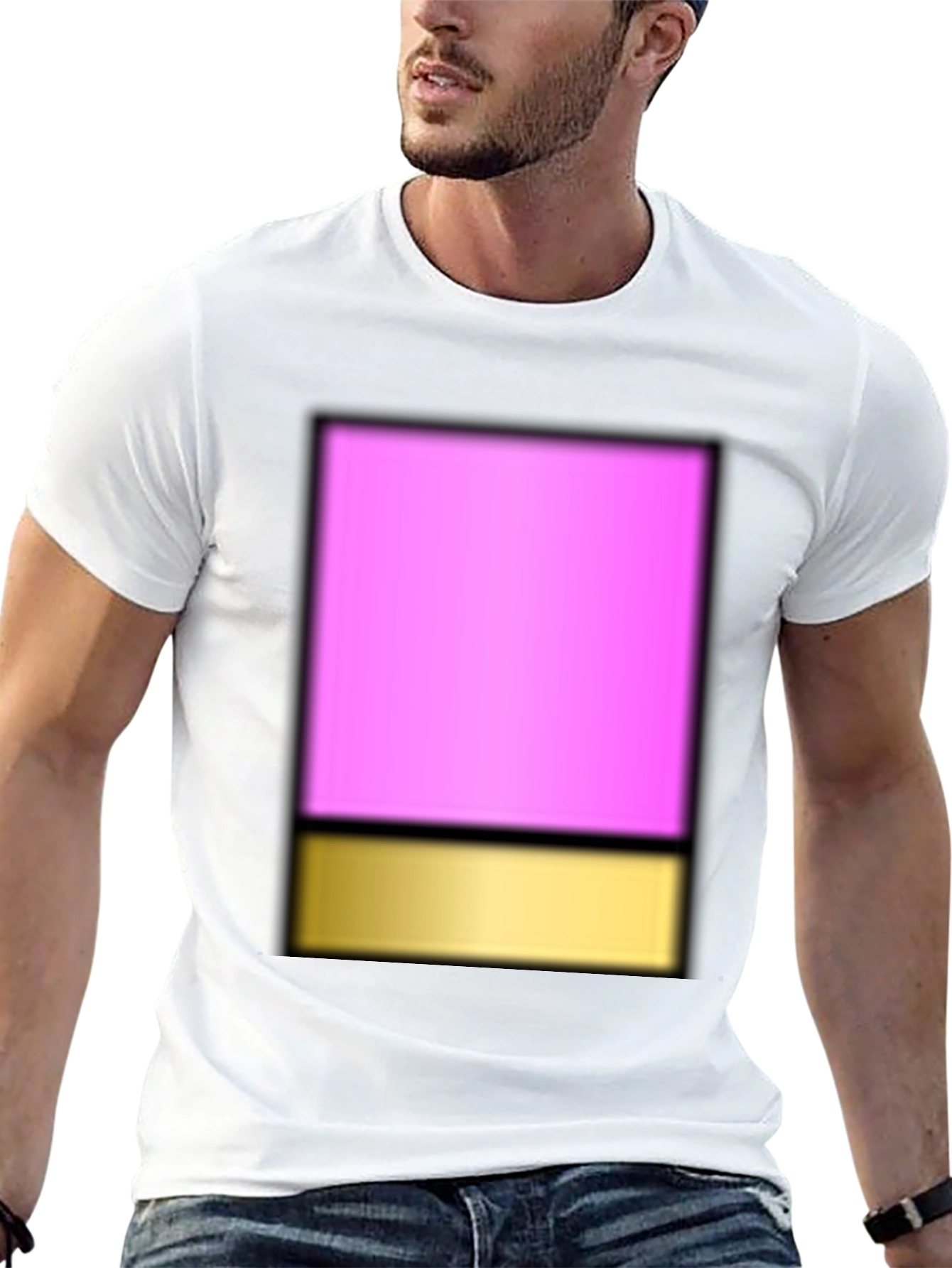Modern Pink & Gold Block T-Shirt