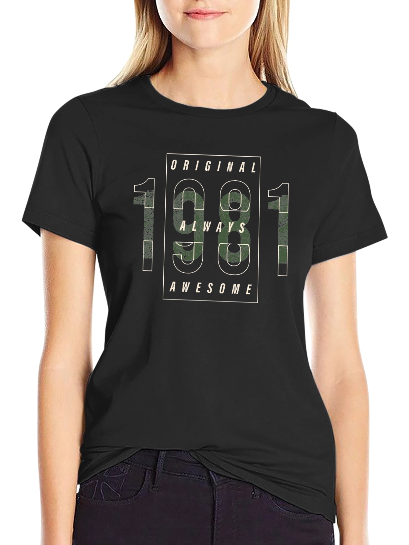 Original 1981 Always Awesome Black T-Shirt