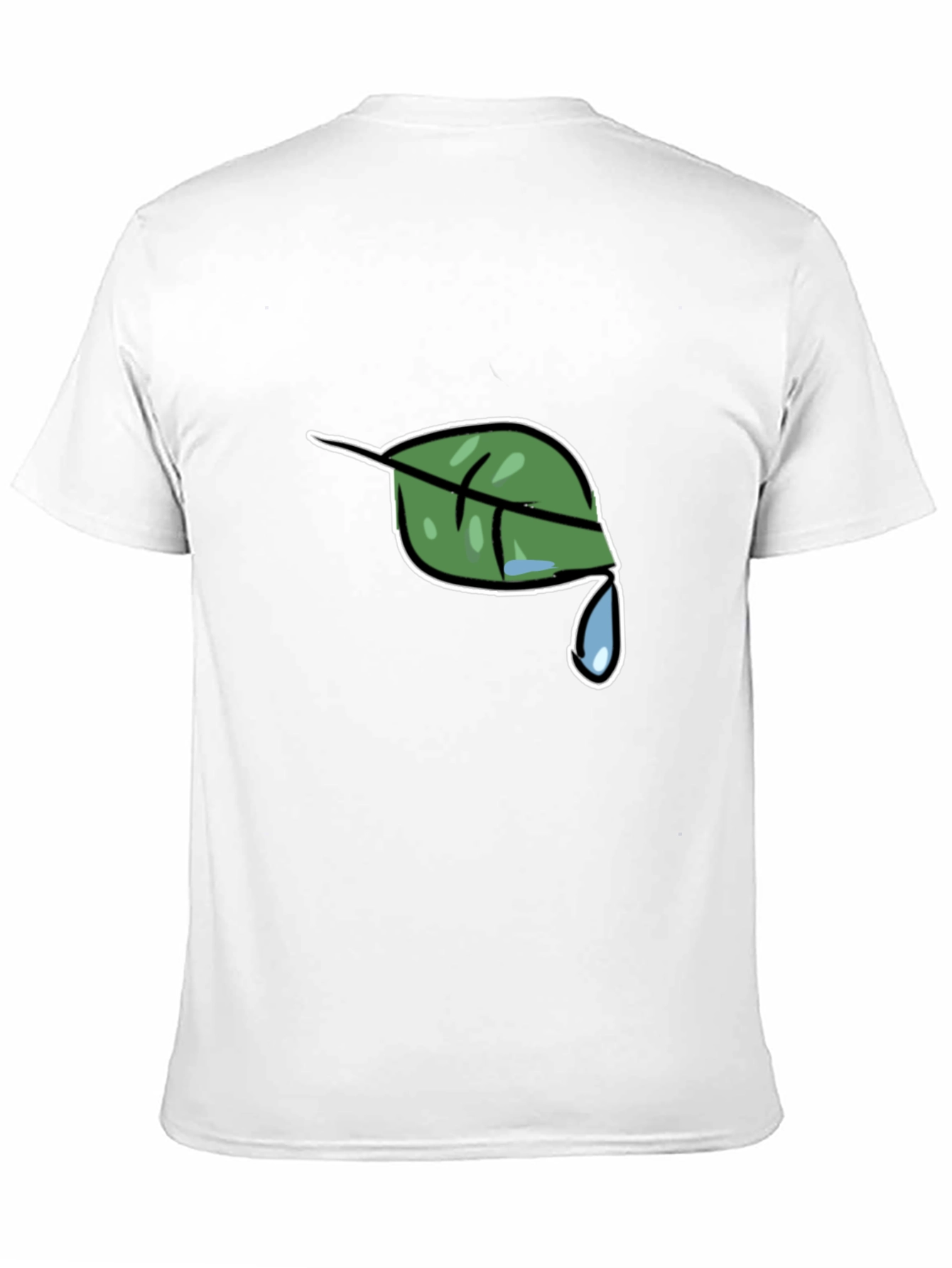 Nature Leaf Drip Graphic Black T-Shirt