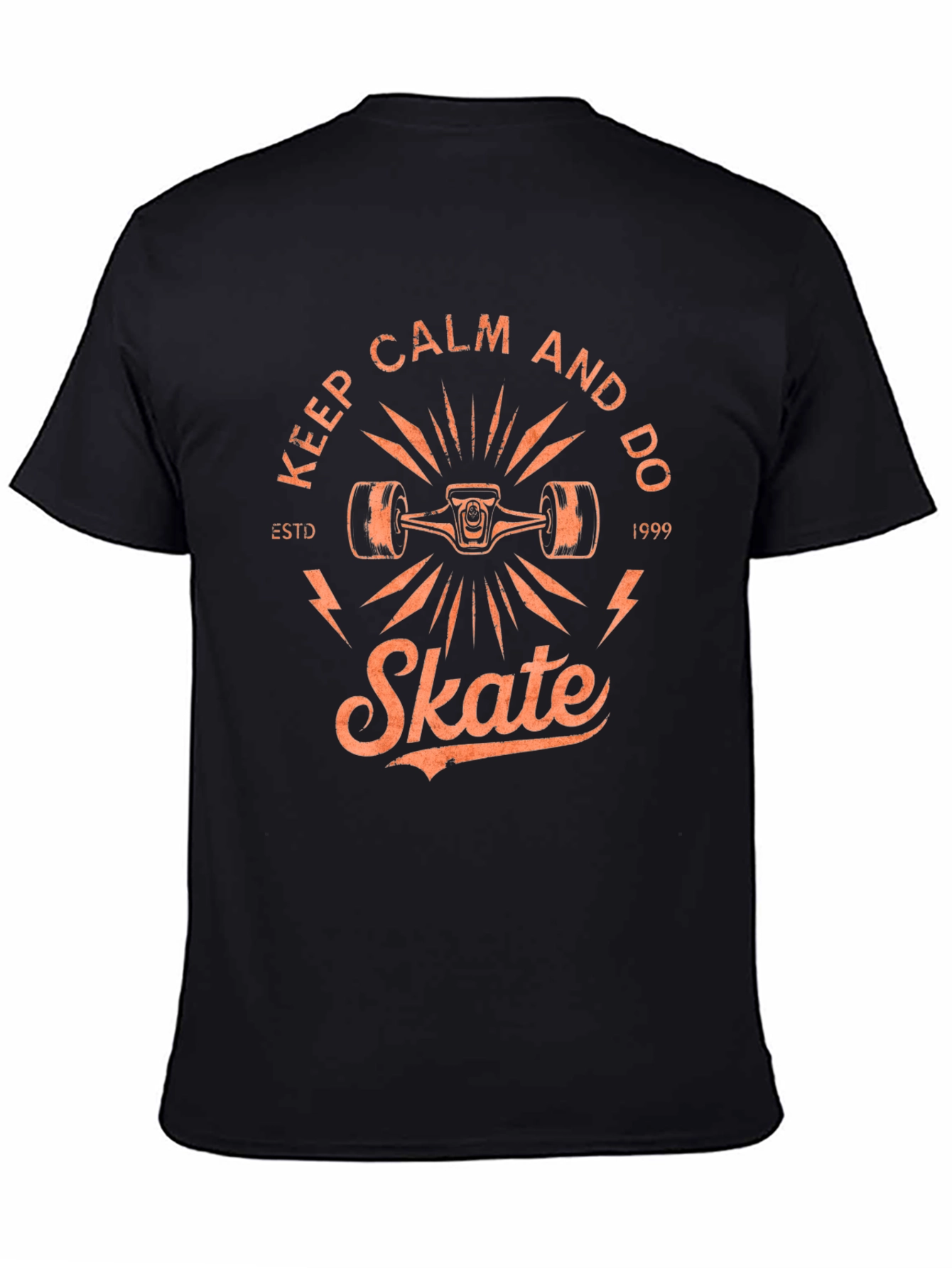 Keep Calm and Do Skate Black Graphic Tee